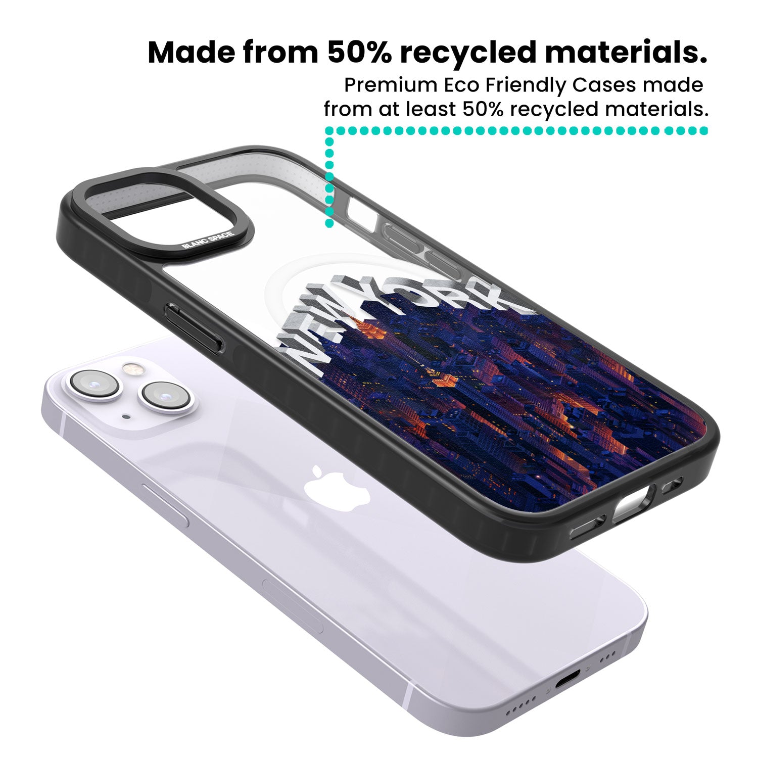 New York City Magsafe Black Impact Phone Case for iPhone 13, iPhone 14, iPhone 15