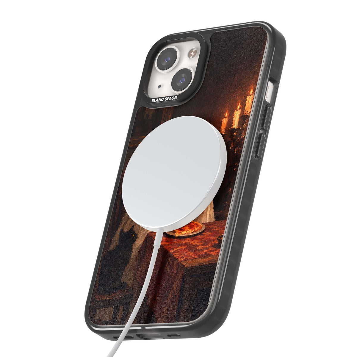 Lonely Night In art iPhone case | Black Impact Magsafe case for iPhone 13, iPhone 14, iPhone 15