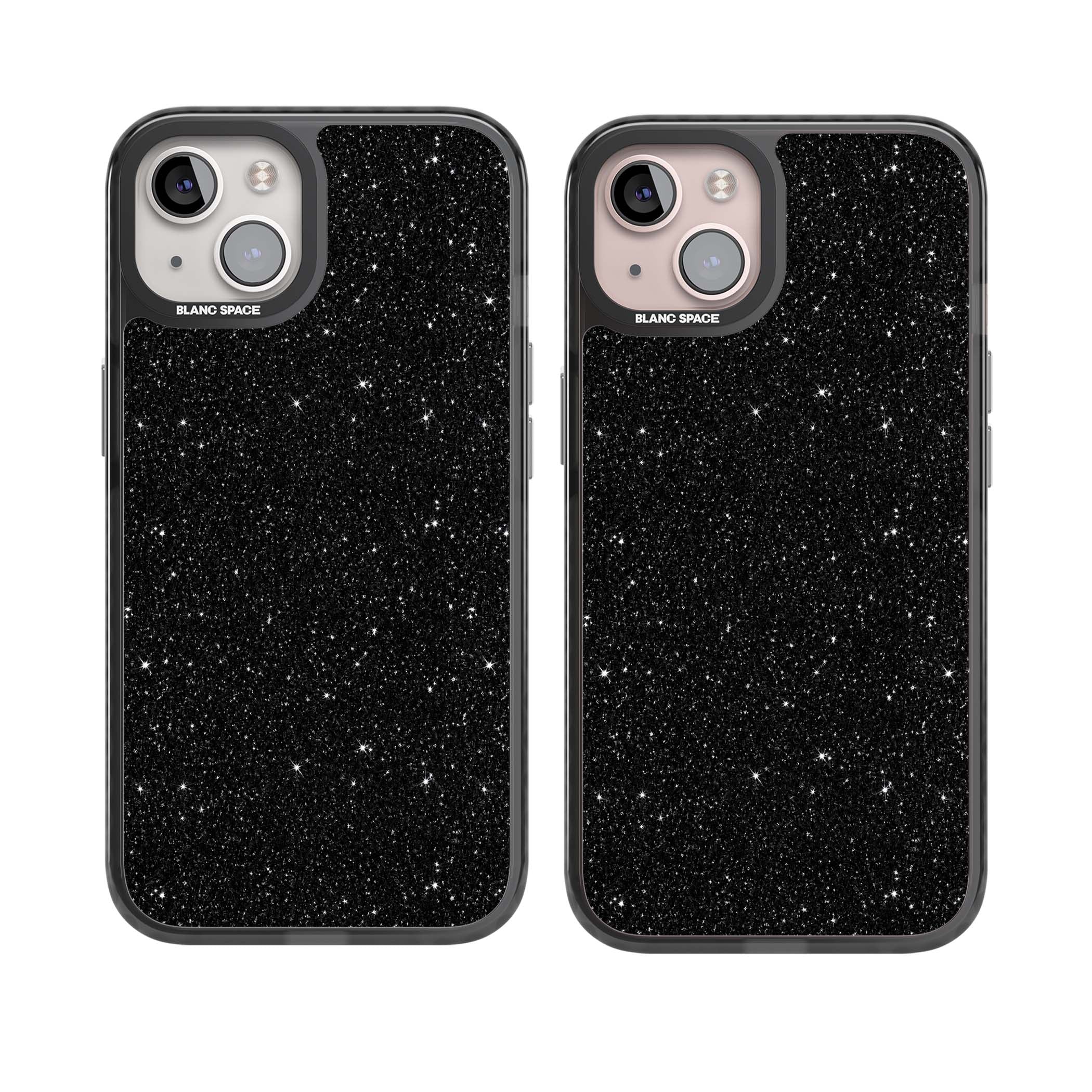 Black Glitter black glitter iPhone case featuring an all-over sparkly shimmer pattern on a jet black base | Black Impact Magsafe case for iPhone 13, iPhone 14, iPhone 15