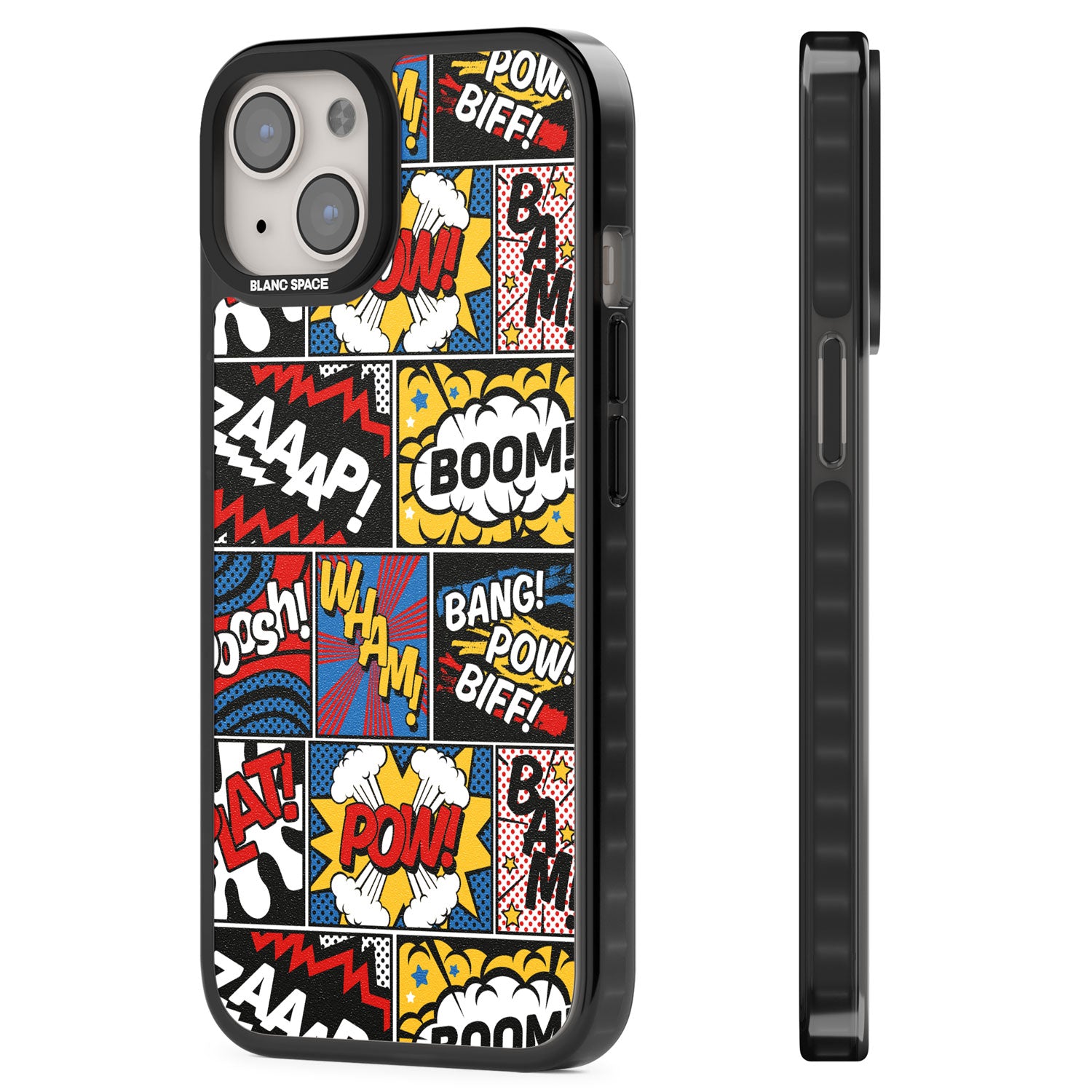 Onomatopoeia Magsafe Black Impact Phone Case for iPhone 13, iPhone 14, iPhone 15