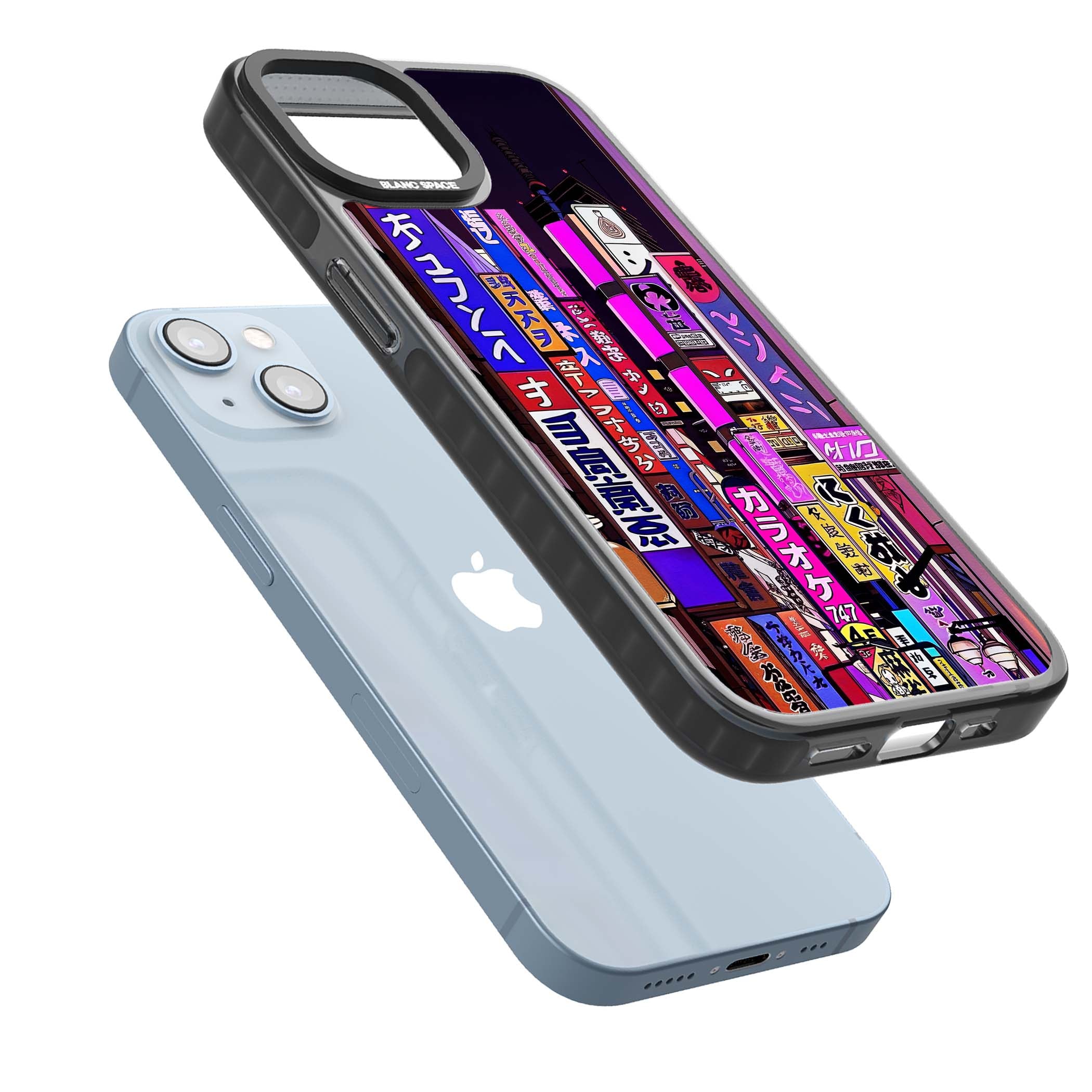 NEON NIGHT anime iPhone case | Black Impact case for iPhone 13, iPhone 14, iPhone 15