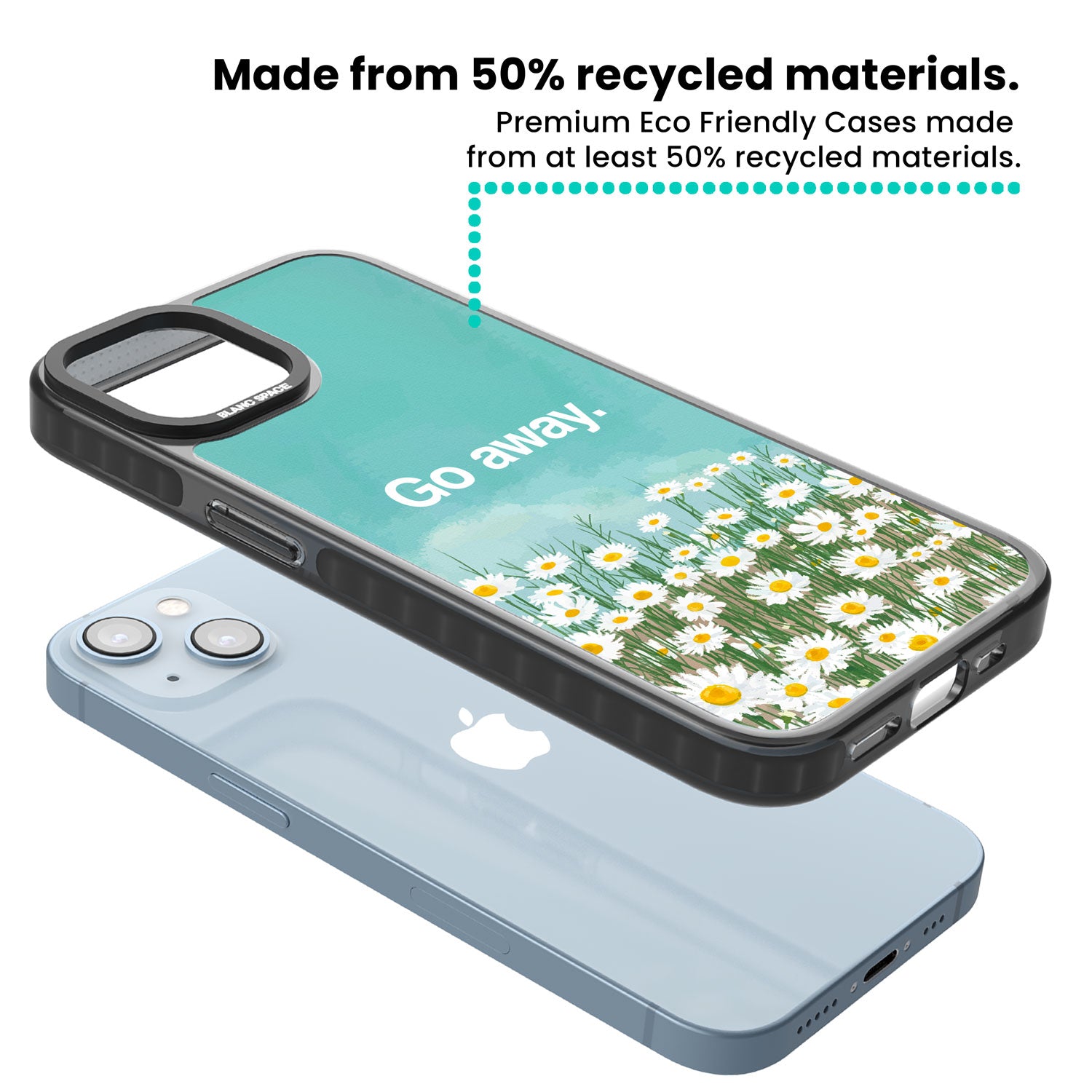 Go away Black Impact Phone Case for iPhone 13, iPhone 14, iPhone 15