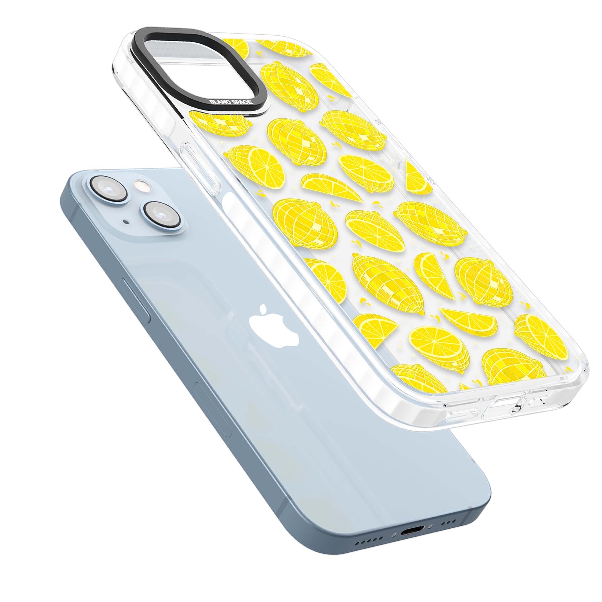Disco Lemons citrus iPhone case featuring mirrorball lemons, sliced fruit and sparkle accents | Clear Impact case for iPhone 13, iPhone 14, iPhone 15