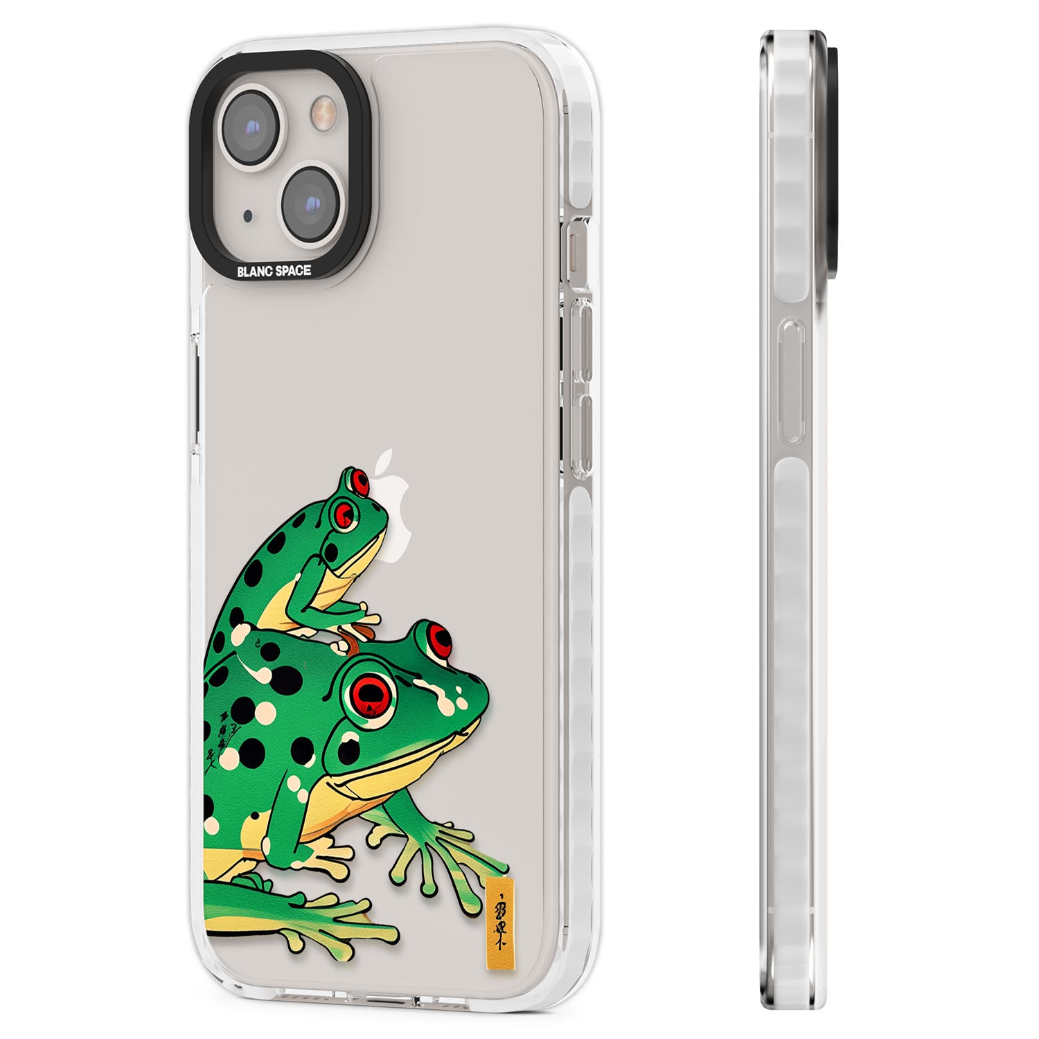 Matsumoto Hoji Frog Green Clear Impact Phone Case for iPhone 13, iPhone 14, iPhone 15