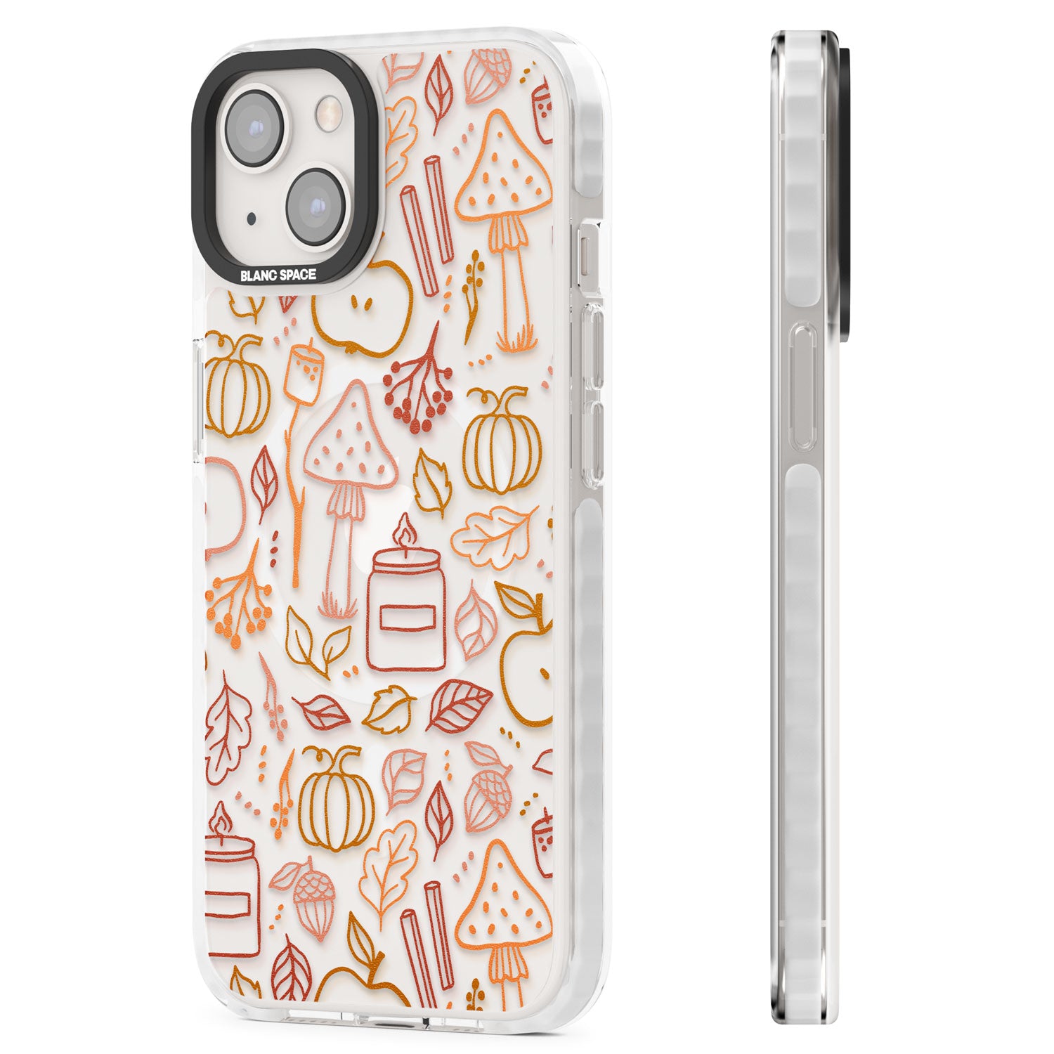 Autumn Line Pattern Magsafe Impact Phone Case for iPhone 13, iPhone 14, iPhone 15