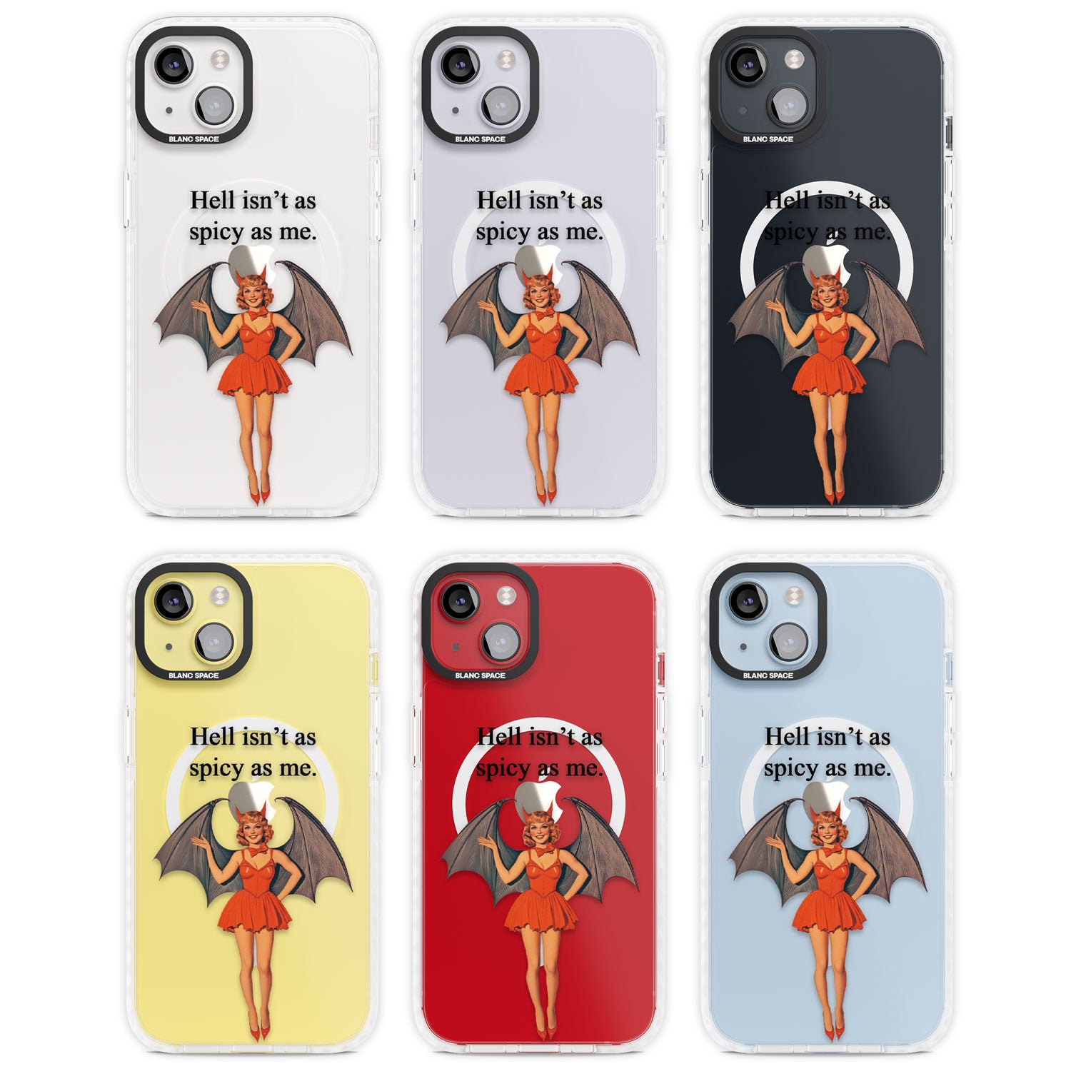 Hell Isn't As Spicy As Me Magsafe Impact Phone Case for iPhone 13, iPhone 14, iPhone 15