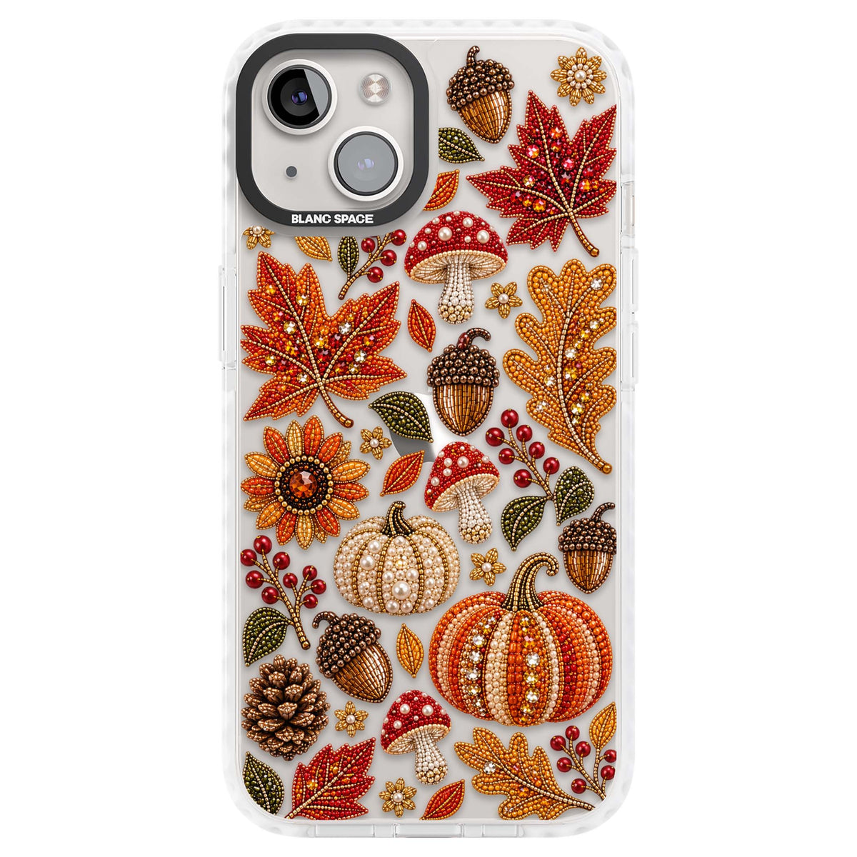Beaded Autumn iPhone case | Clear Impact case for iPhone 13, iPhone 14, iPhone 15