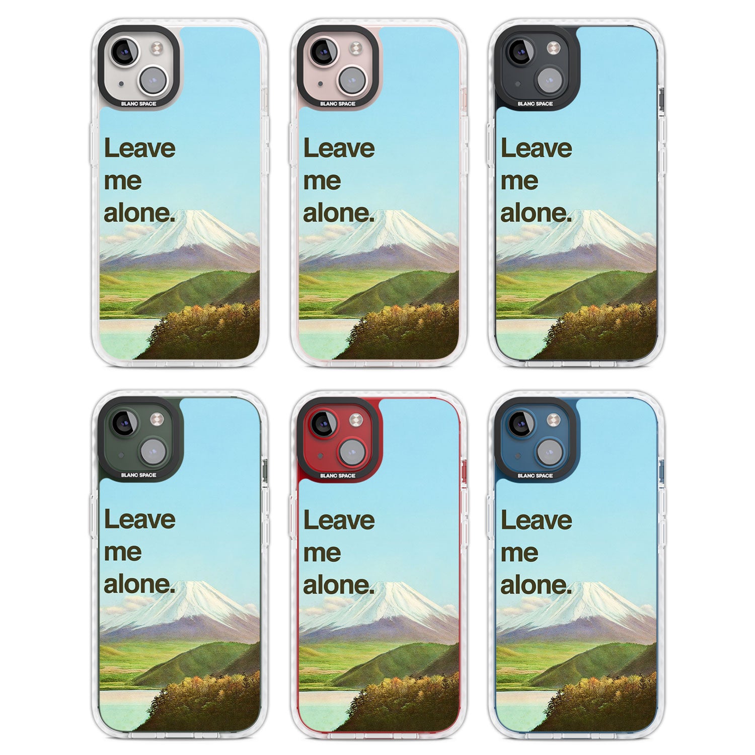 Leave me alone Clear Impact Phone Case for iPhone 13, iPhone 14, iPhone 15