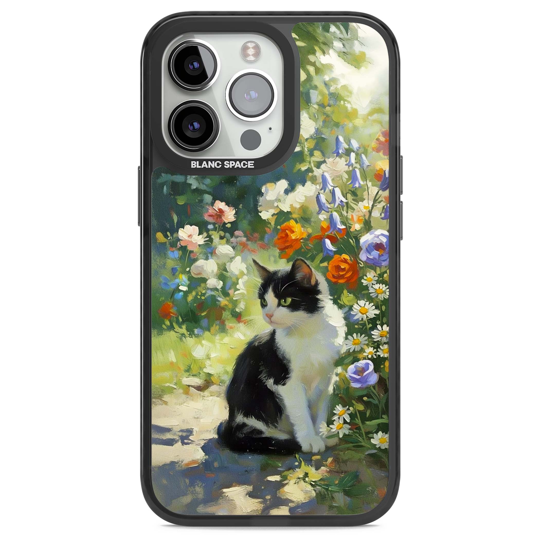 Cat In The Meadow for her iPhone case | Black Impact case for iPhone 13 Pro, iPhone 14 Pro, iPhone 15 Pro