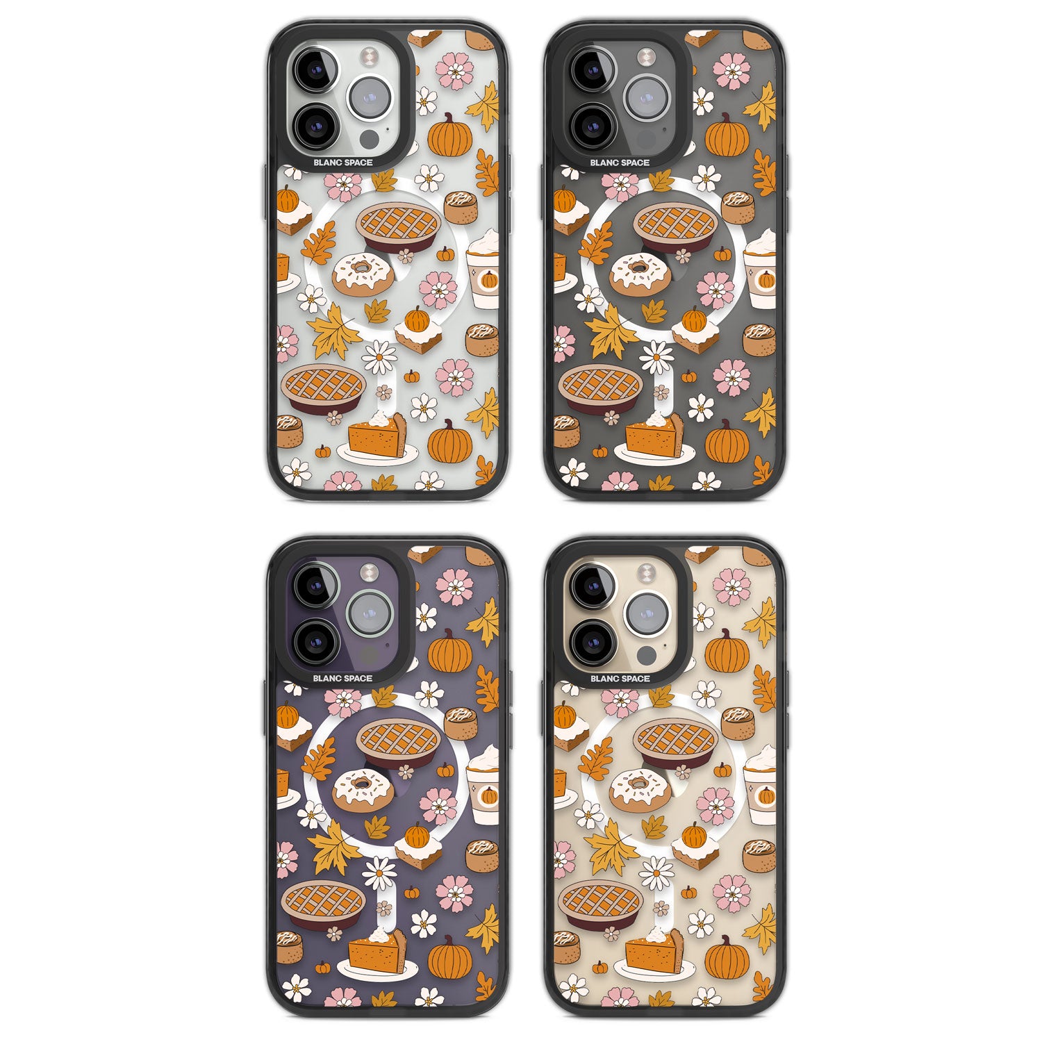 Pumpkin Pie & Autumn Treats Magsafe Black Impact Phone Case for iPhone 13 Pro, iPhone 14 Pro, iPhone 15 Pro