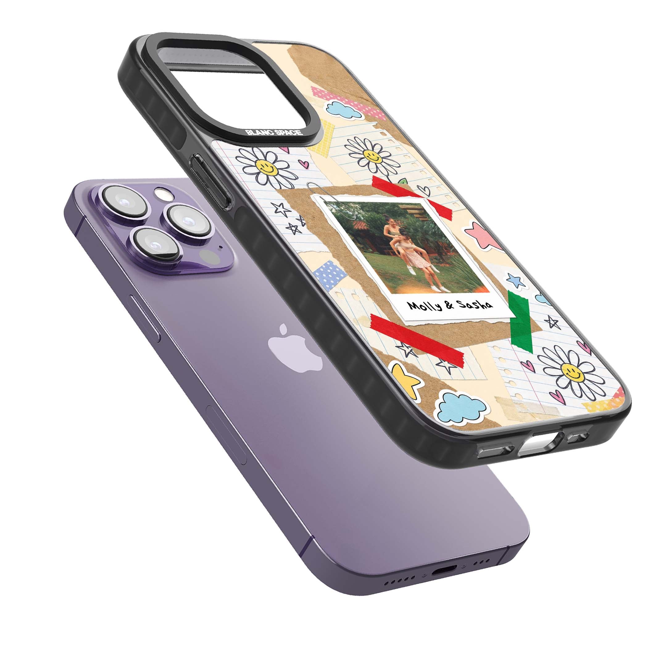 Scrapbook Photo coquette iPhone case | Black Impact Magsafe case for iPhone 13 Pro, iPhone 14 Pro, iPhone 15 Pro