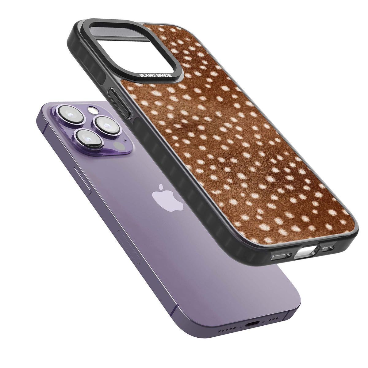 Deer Print animals iPhone case | Black Impact Magsafe case for iPhone 13 Pro, iPhone 14 Pro, iPhone 15 Pro
