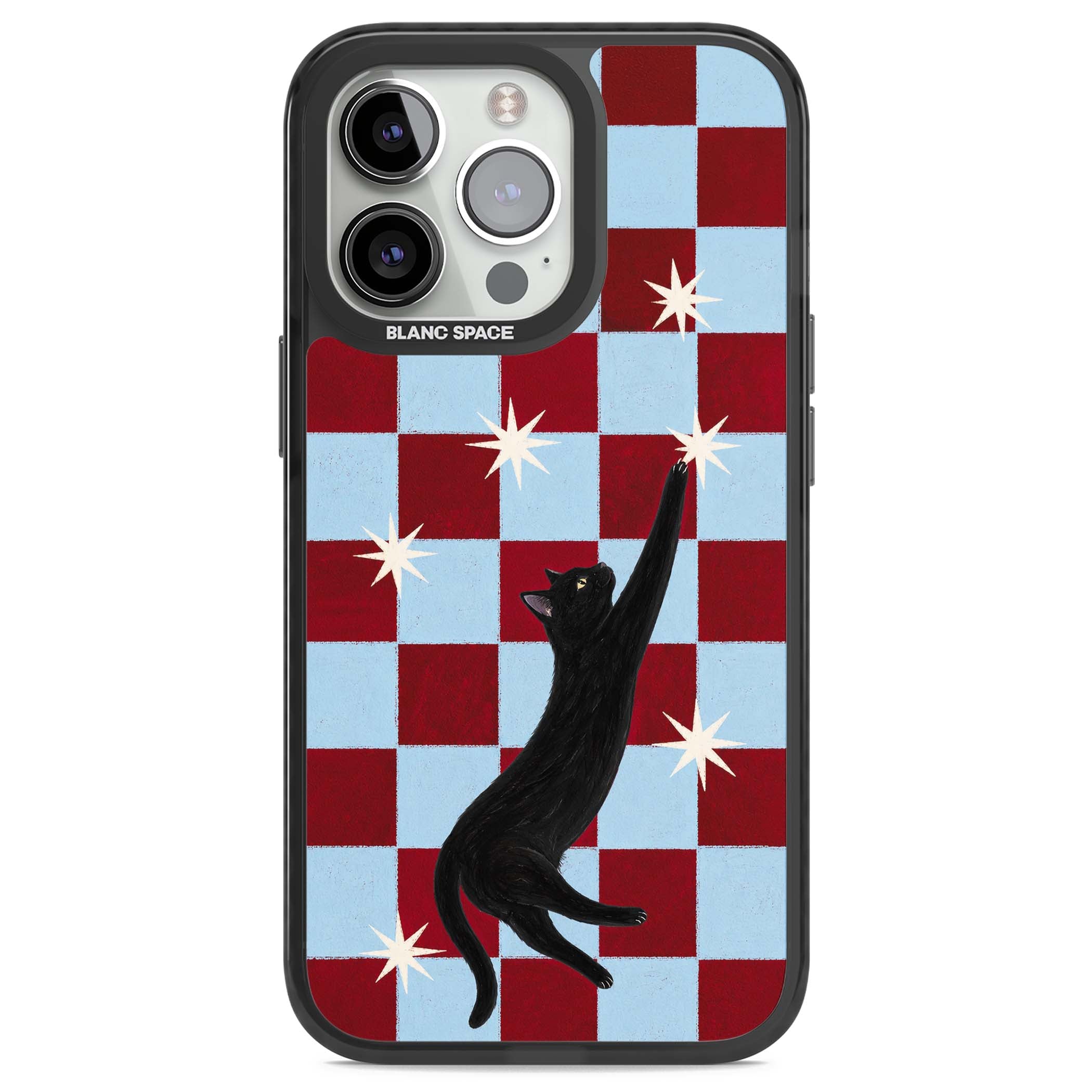 Starlit Kitty animals iPhone case | Black Impact Magsafe case for iPhone 13 Pro, iPhone 14 Pro, iPhone 15 Pro