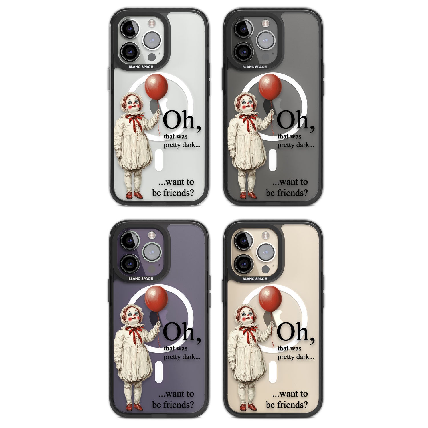 Want to be Friends? Magsafe Black Impact Phone Case for iPhone 13 Pro, iPhone 14 Pro, iPhone 15 Pro