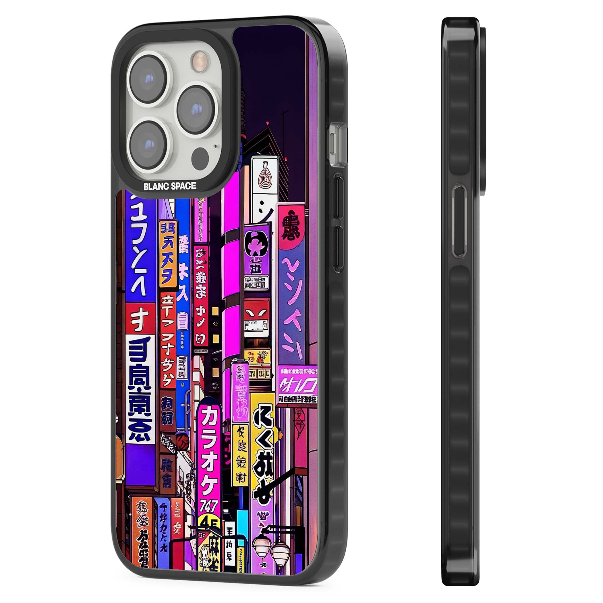 NEON NIGHT anime iPhone case | Black Impact case for iPhone 13 Pro, iPhone 14 Pro, iPhone 15 Pro