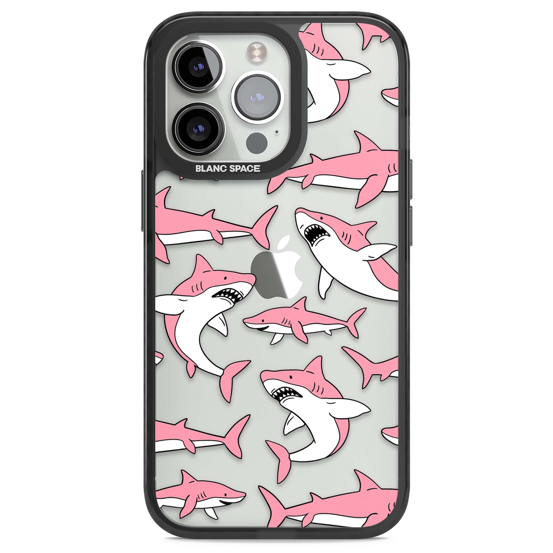 Bubblegum Sharks for her iPhone case | Black Impact case for iPhone 13 Pro, iPhone 14 Pro, iPhone 15 Pro