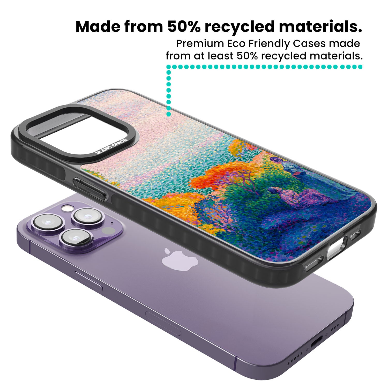 Meadow Lake Black Impact Phone Case for iPhone 13 Pro, iPhone 14 Pro, iPhone 15 Pro