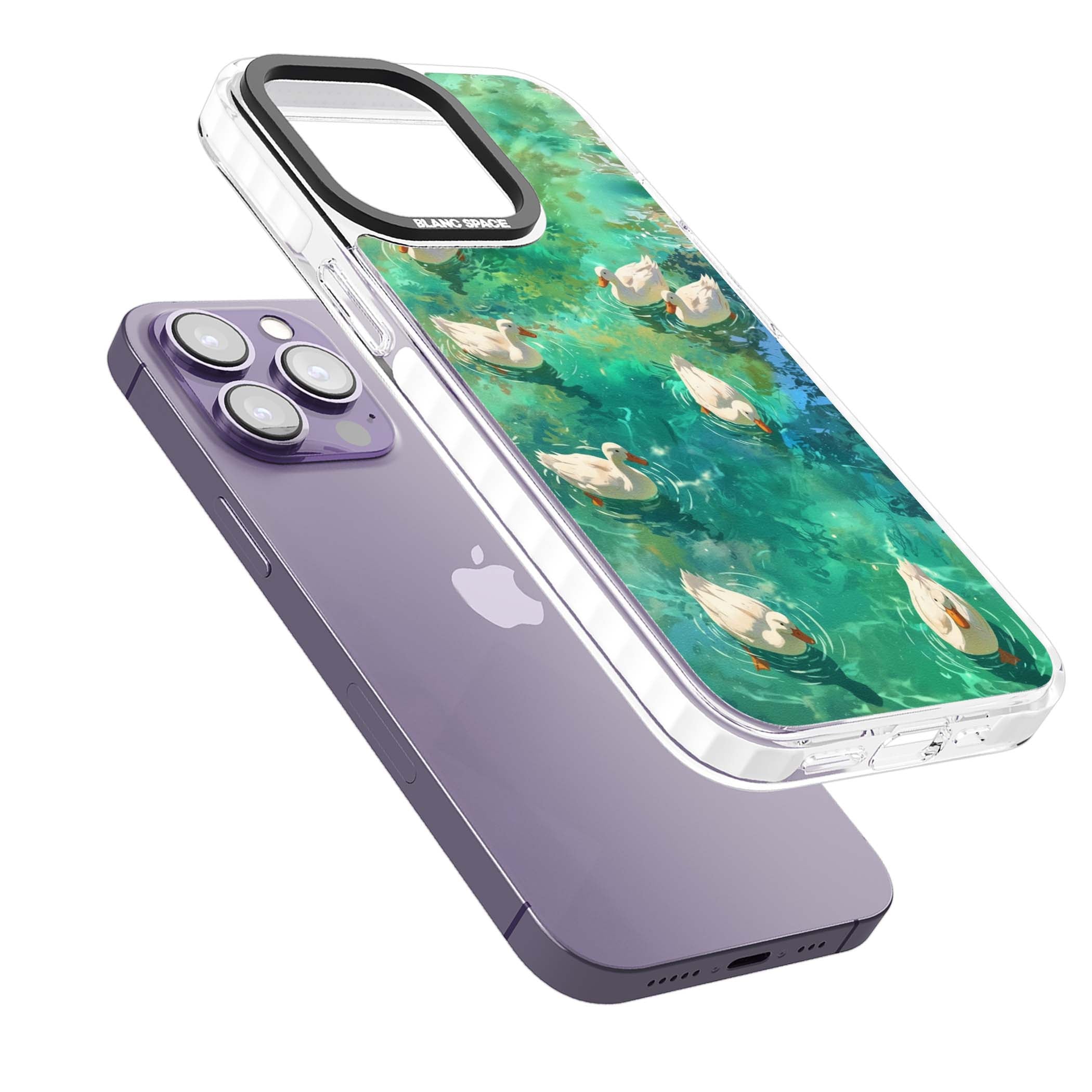 Ducks In The Pond for her iPhone case | Clear Impact case for iPhone 13 Pro, iPhone 14 Pro, iPhone 15 Pro