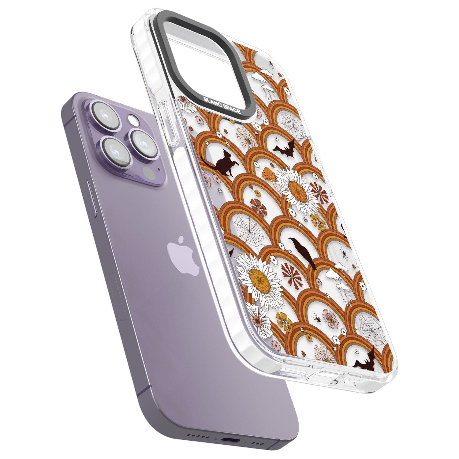 Halloween Skulls and FlowersPhone Case for iPhone 14 Pro