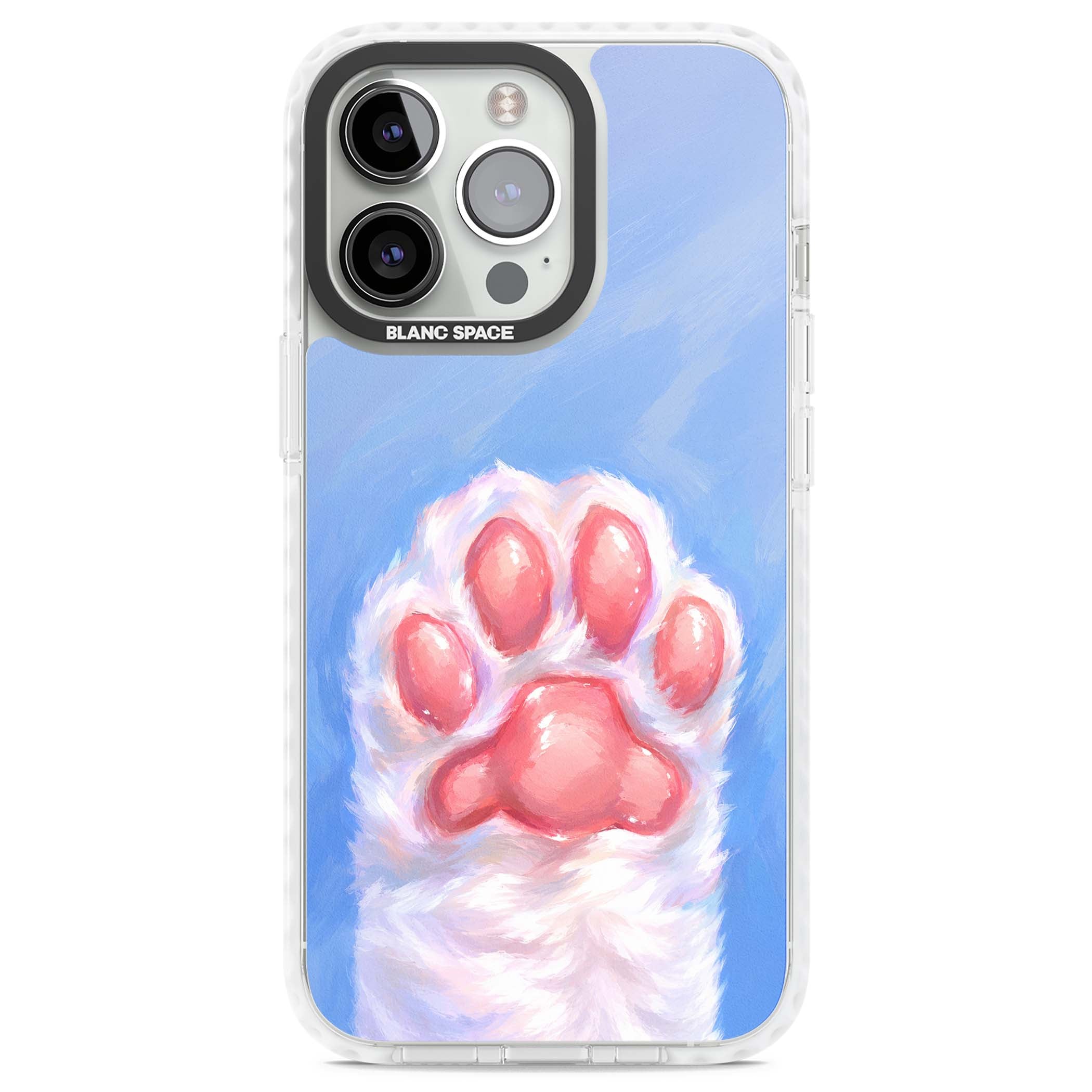 Soft White Paw cute iPhone case | Impact Magsafe case for iPhone 13 Pro, iPhone 14 Pro, iPhone 15 Pro