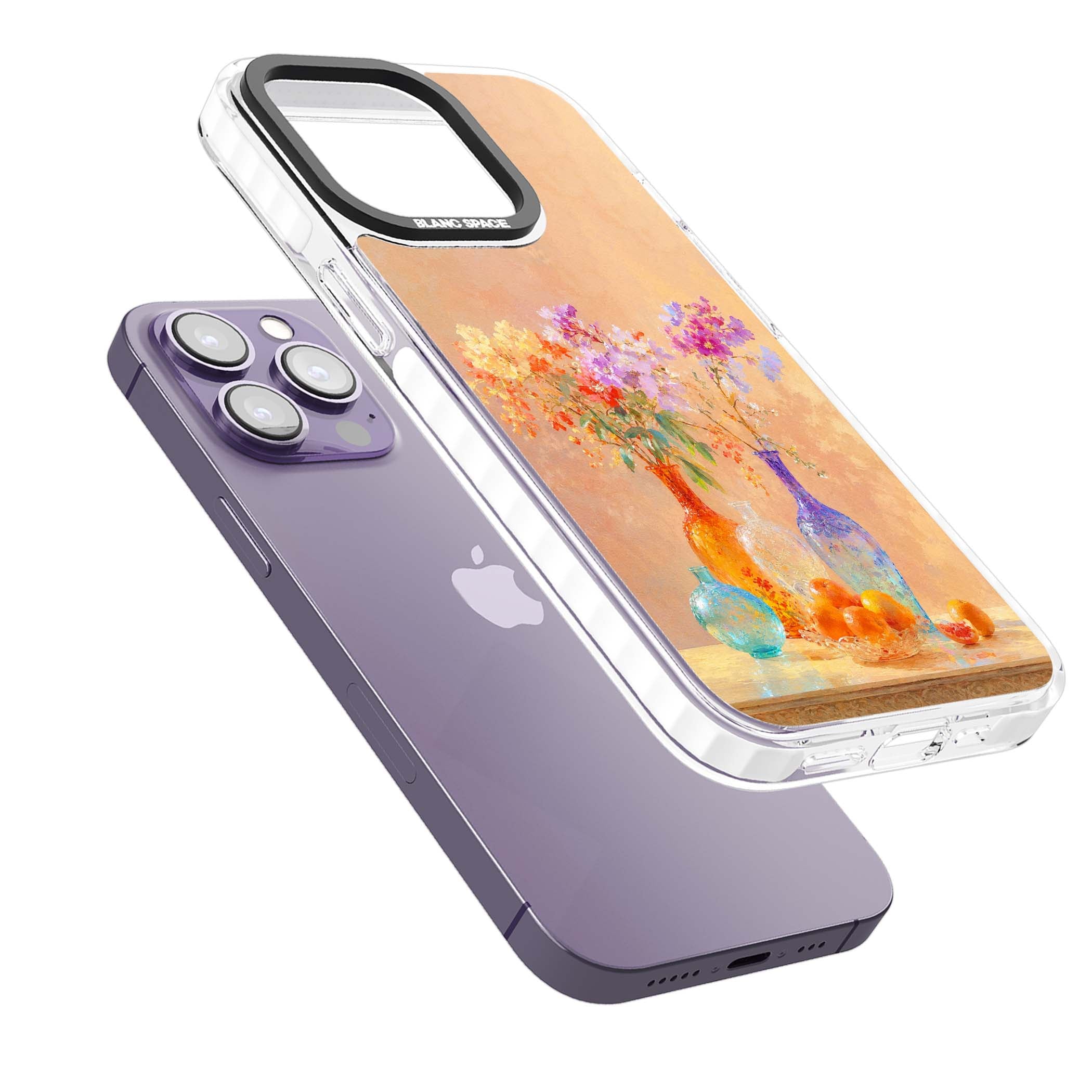 Peach Glass art iPhone case | Impact Magsafe case for iPhone 13 Pro, iPhone 14 Pro, iPhone 15 Pro