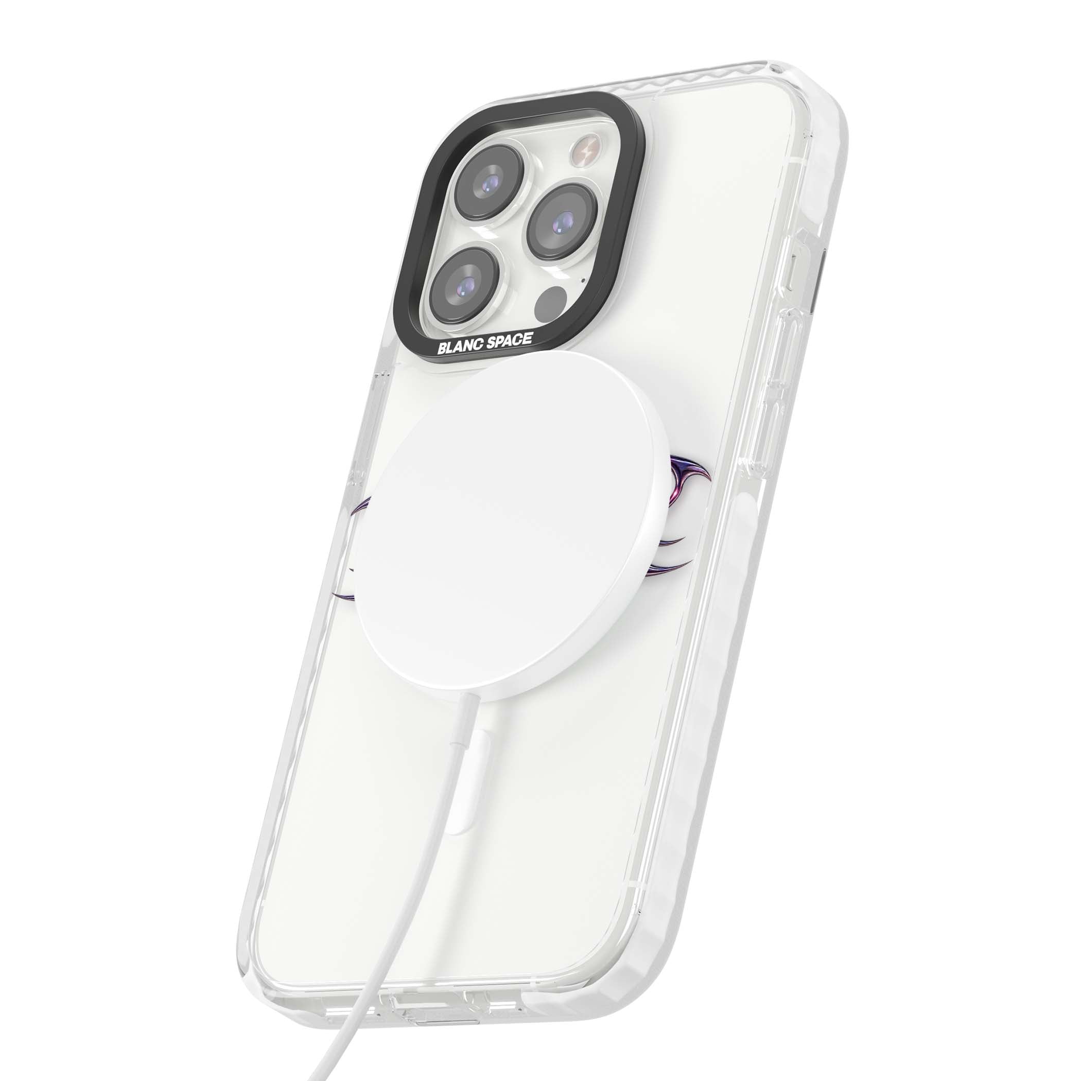 Pink Chrome Heart y2k iPhone case | Impact Magsafe case for iPhone 13 Pro, iPhone 14 Pro, iPhone 15 Pro