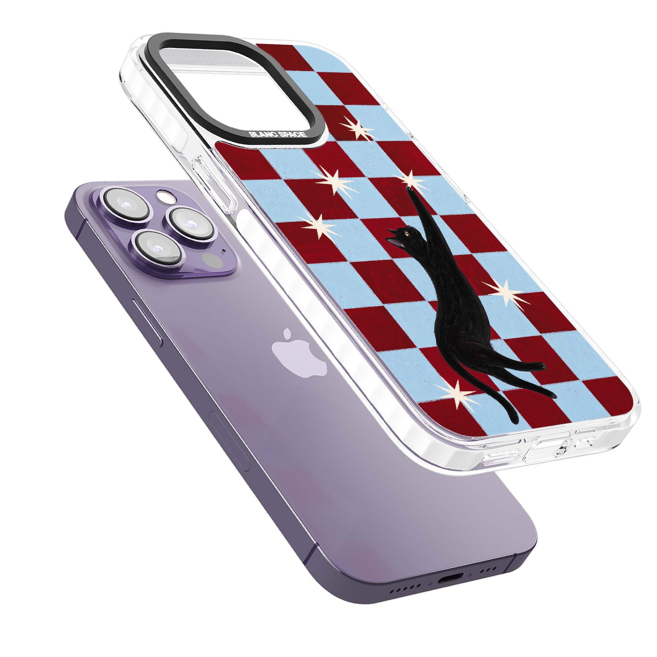 Starlit Kitty animals iPhone case | Clear Impact case for iPhone 13 Pro, iPhone 14 Pro, iPhone 15 Pro