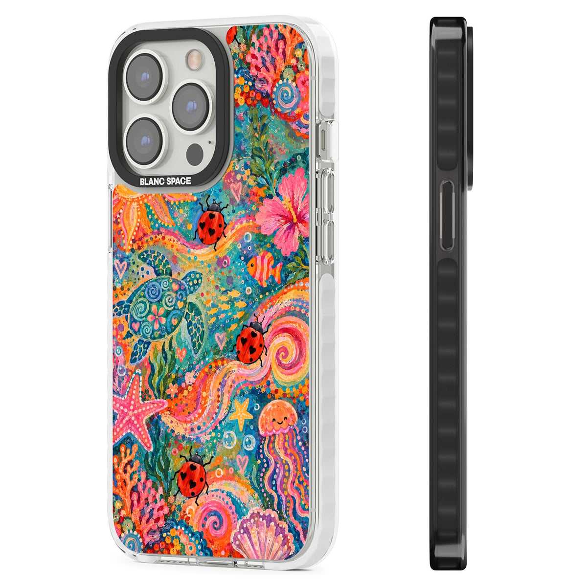 Coral Whimsy for her iPhone case | Clear Impact case for iPhone 13 Pro, iPhone 14 Pro, iPhone 15 Pro