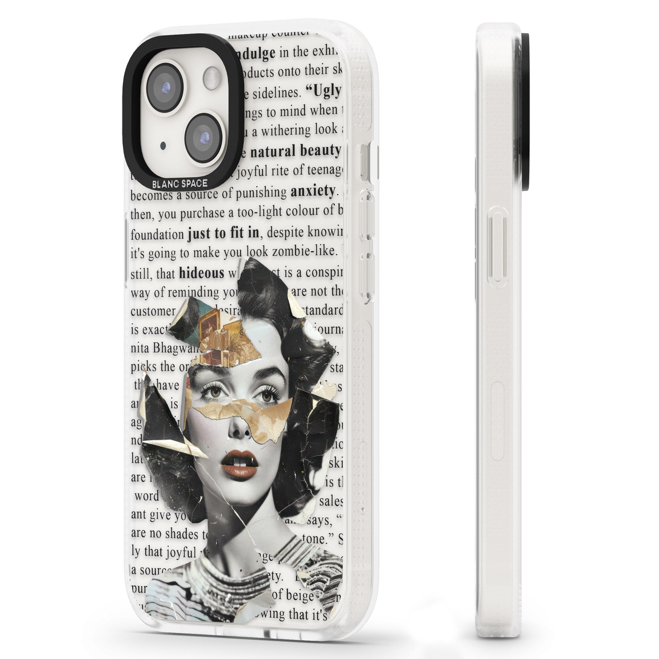 Beauty is Within iPhone 15 / 14 / 13 Clear Case Impact Air - Blanc Space