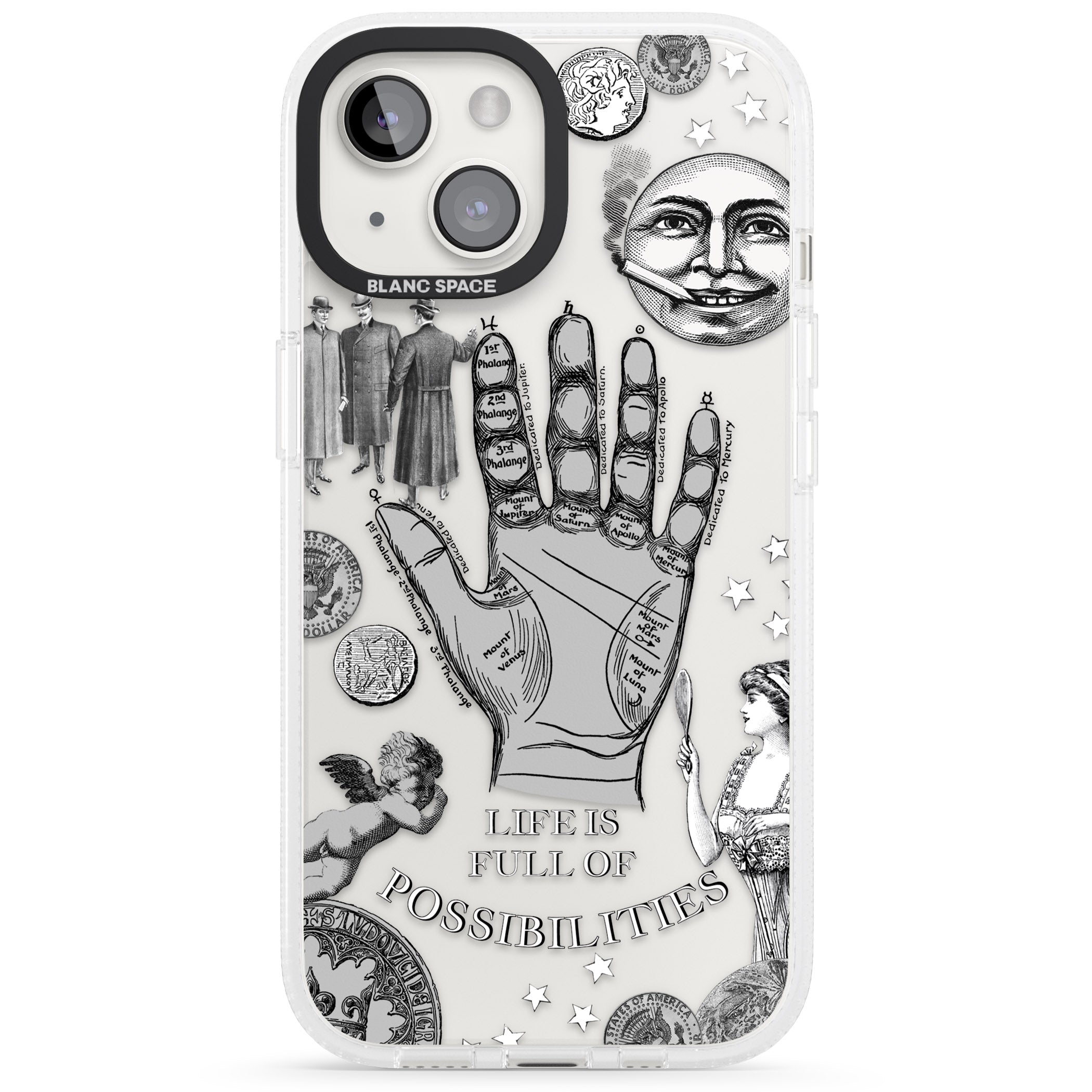 Life is Full of Possibilities iPhone 15 / 14 / 13 Clear Case Impact Air - Blanc Space