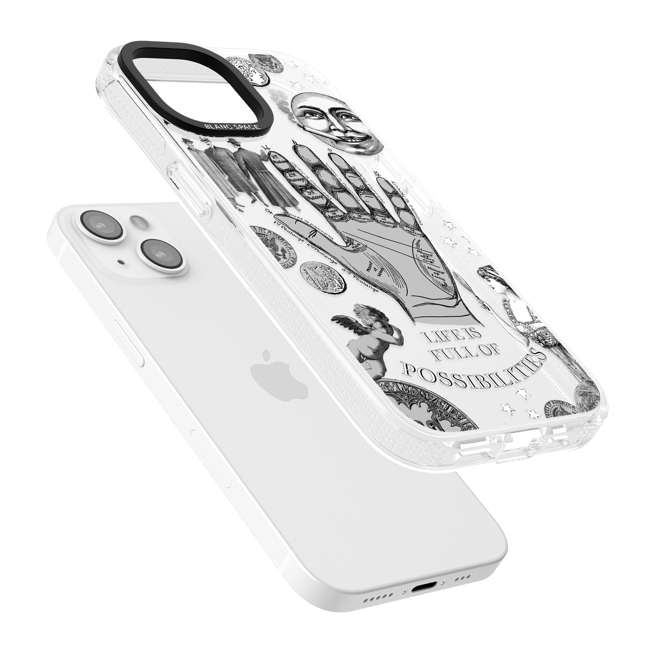 Life is Full of Possibilities iPhone 15 / 14 / 13 Clear Case Impact Air - Blanc Space
