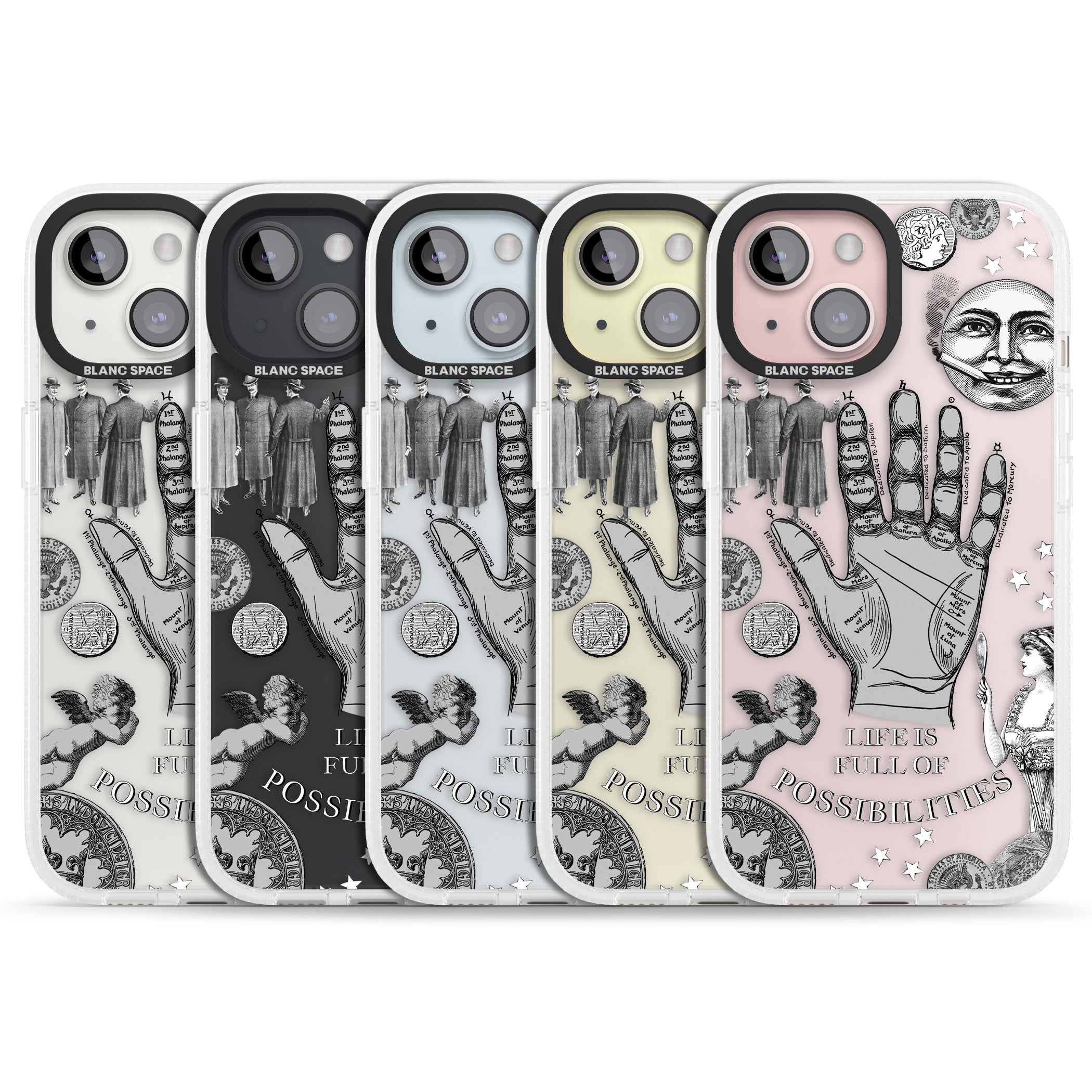 Life is Full of Possibilities iPhone 15 / 14 / 13 Clear Case Impact Air - Blanc Space