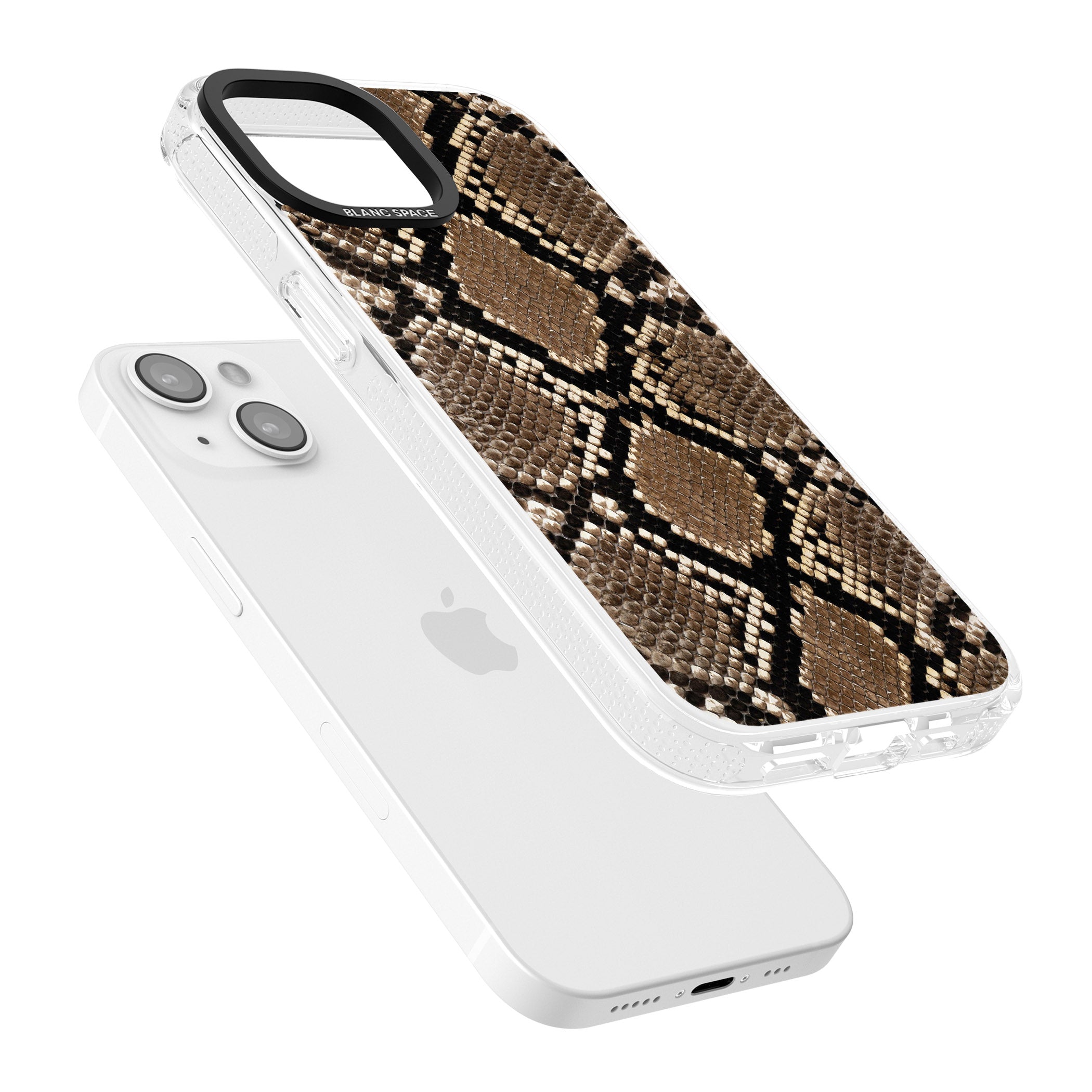 Snakeskin iPhone 15 / 14 / 13 Clear Case Impact Air - Blanc Space