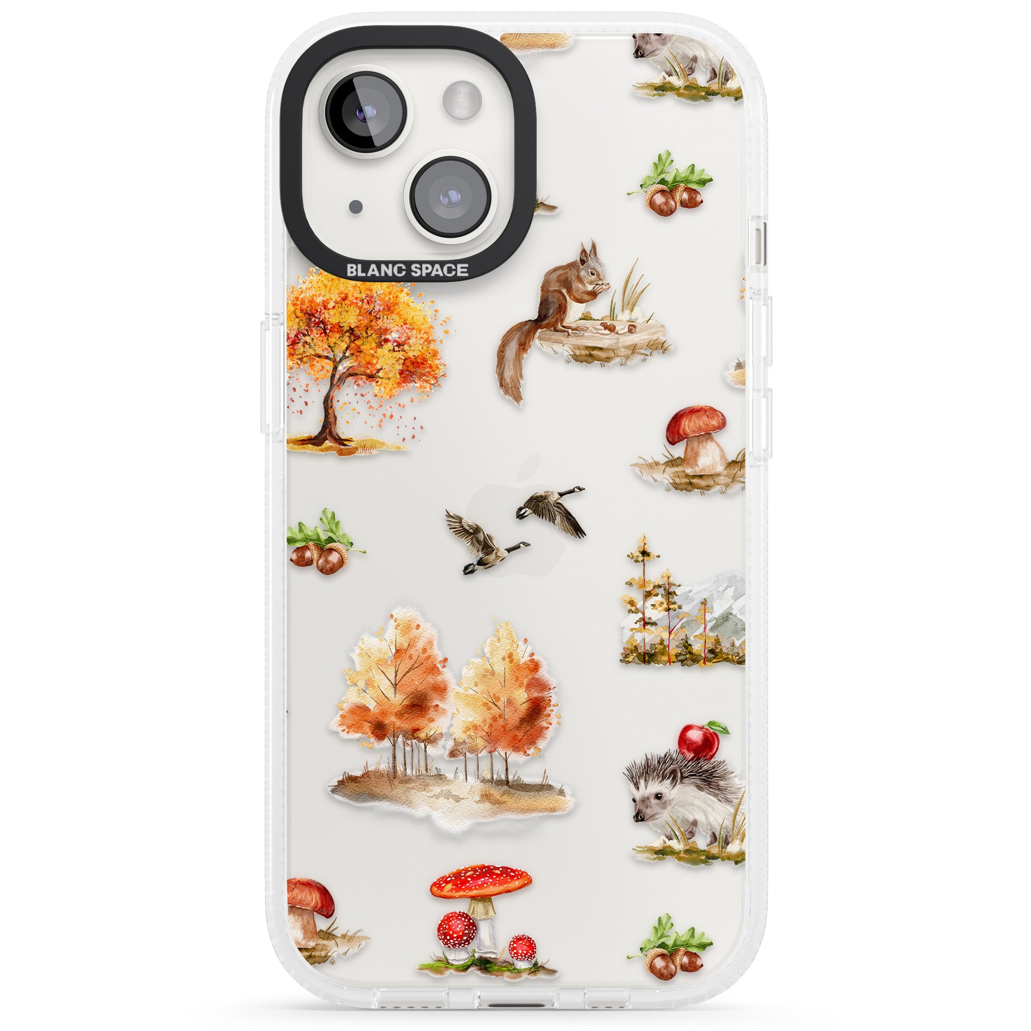 Fall Forest Friends iPhone 15 / 14 / 13 Clear Case Impact Air - Blanc Space
