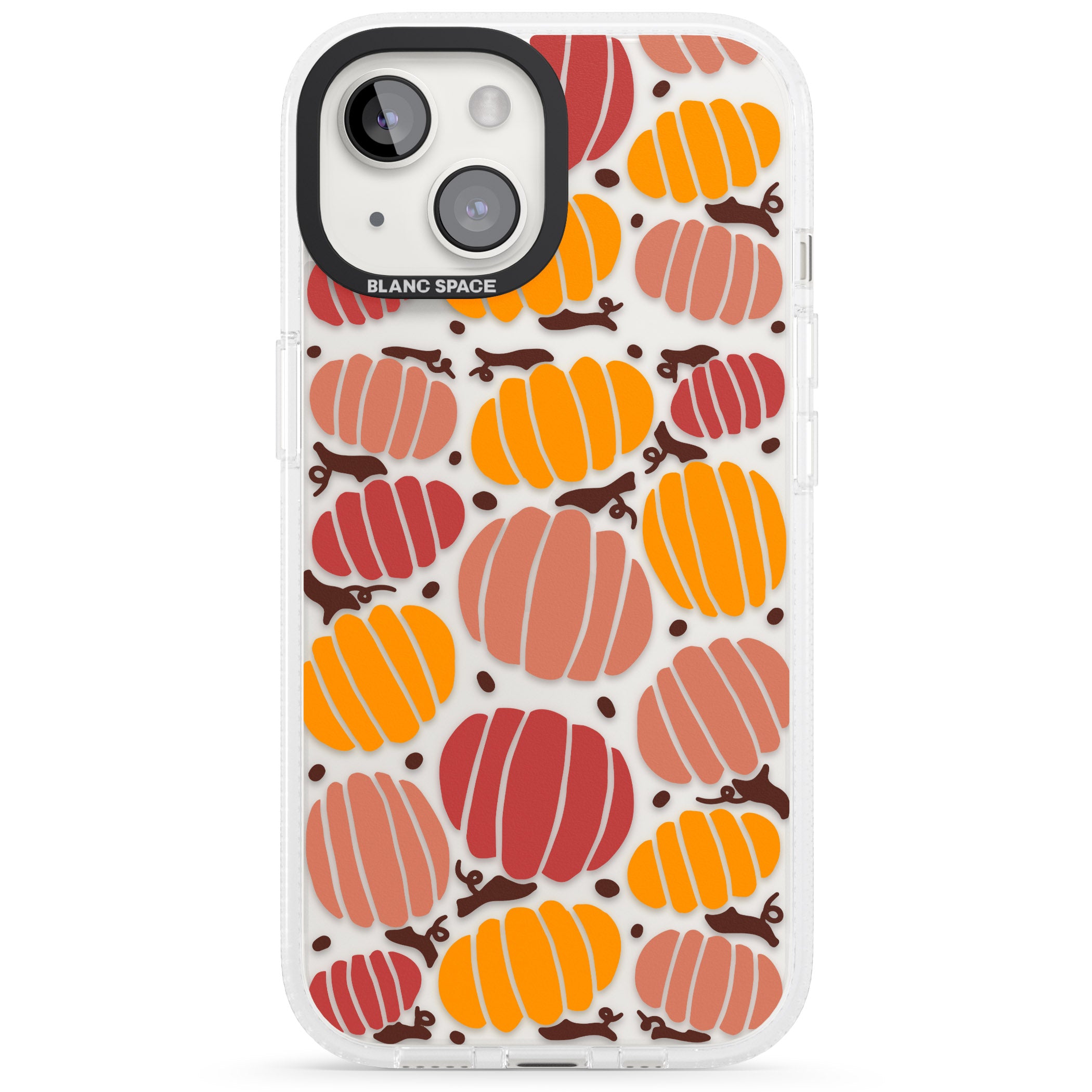 Autumn Pumpkin Patch iPhone 15 / 14 / 13 Clear Case Impact Air - Blanc Space