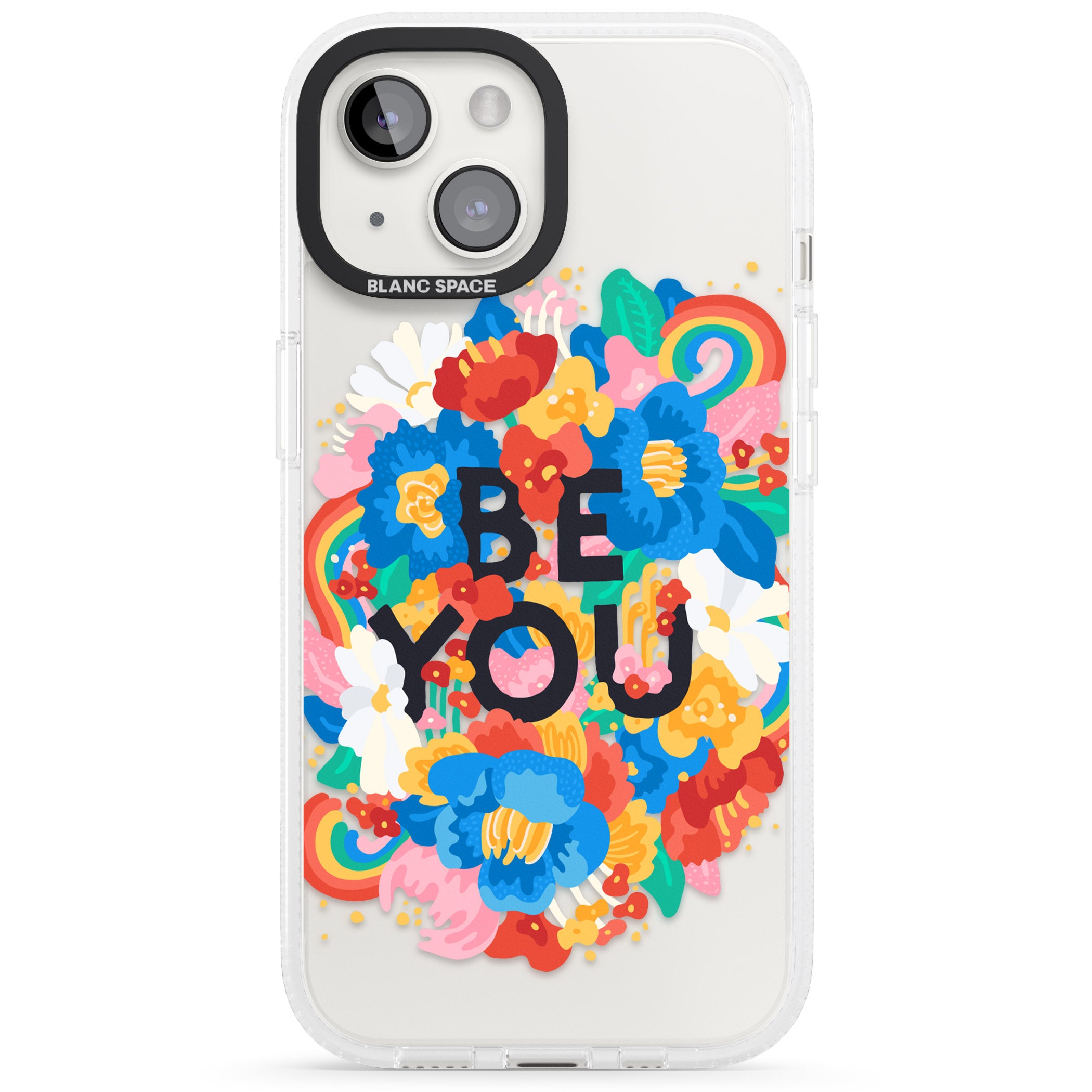 Be You iPhone 15 / 14 / 13 Clear Case Impact Air - Blanc Space