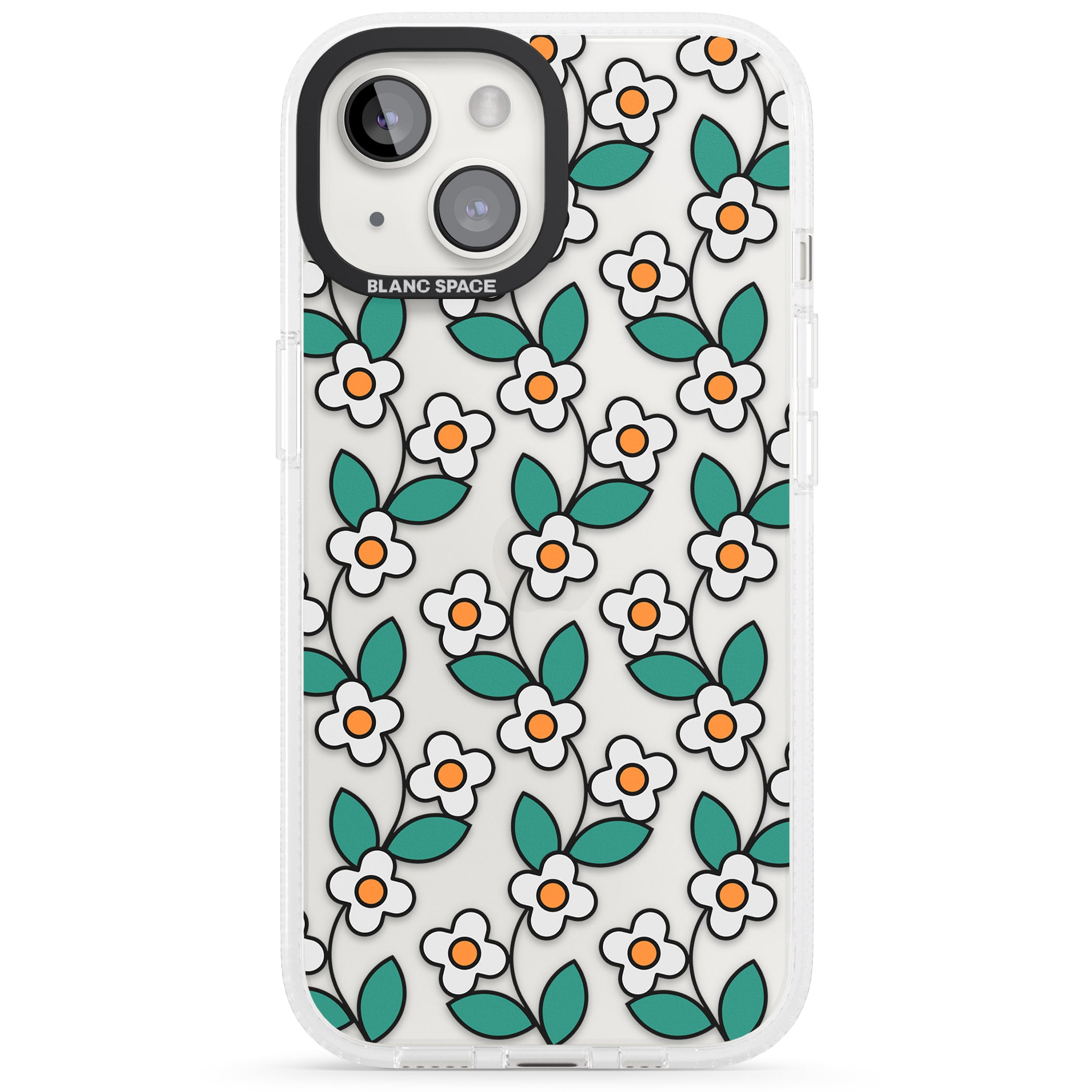 Spring Daisies iPhone 15 / 14 / 13 Clear Case Impact Air - Blanc Space