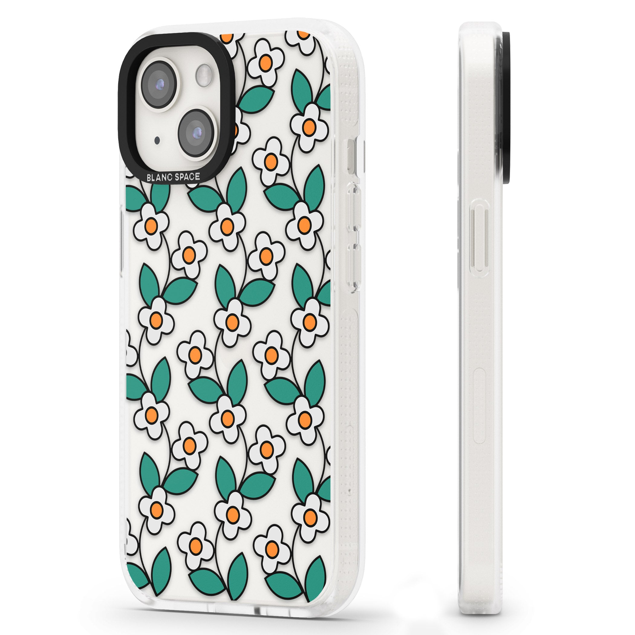 Spring Daisies iPhone 15 / 14 / 13 Clear Case Impact Air - Blanc Space