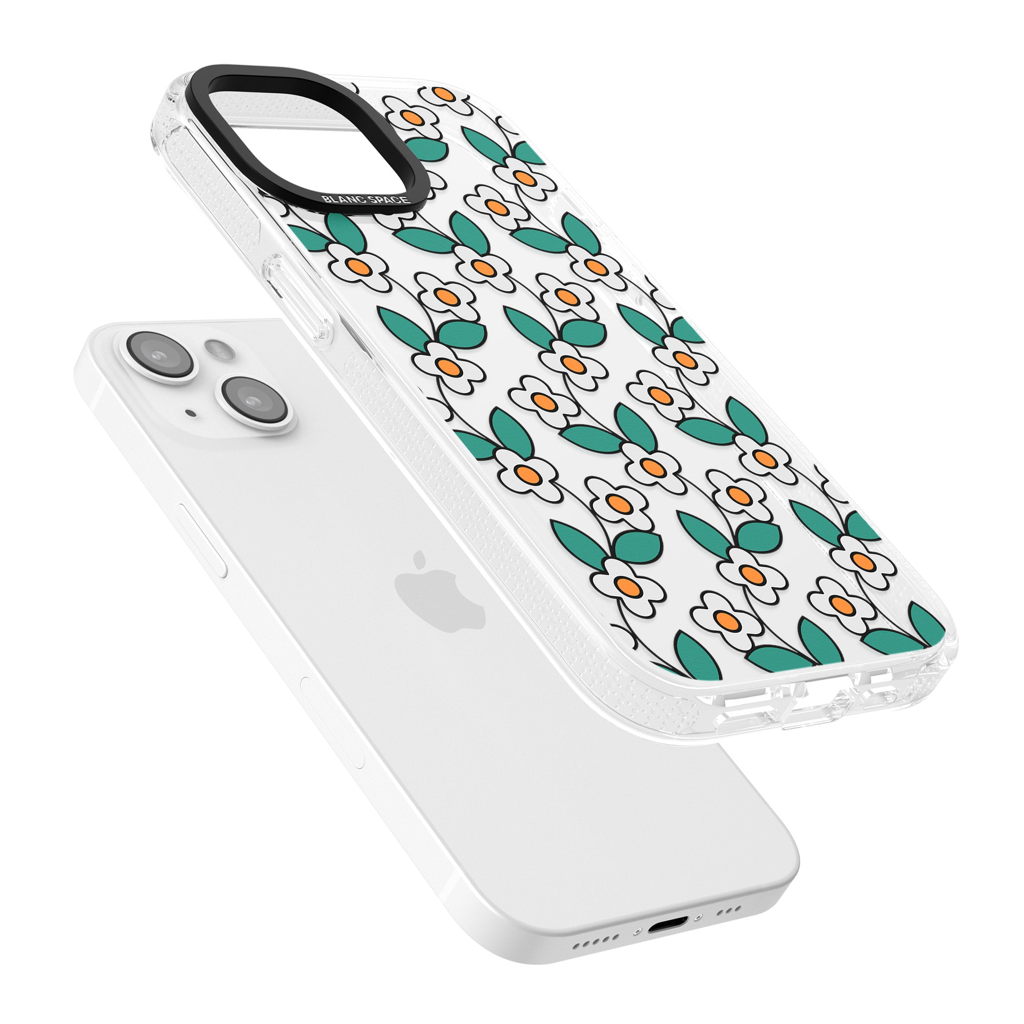 Spring Daisies iPhone 15 / 14 / 13 Clear Case Impact Air - Blanc Space