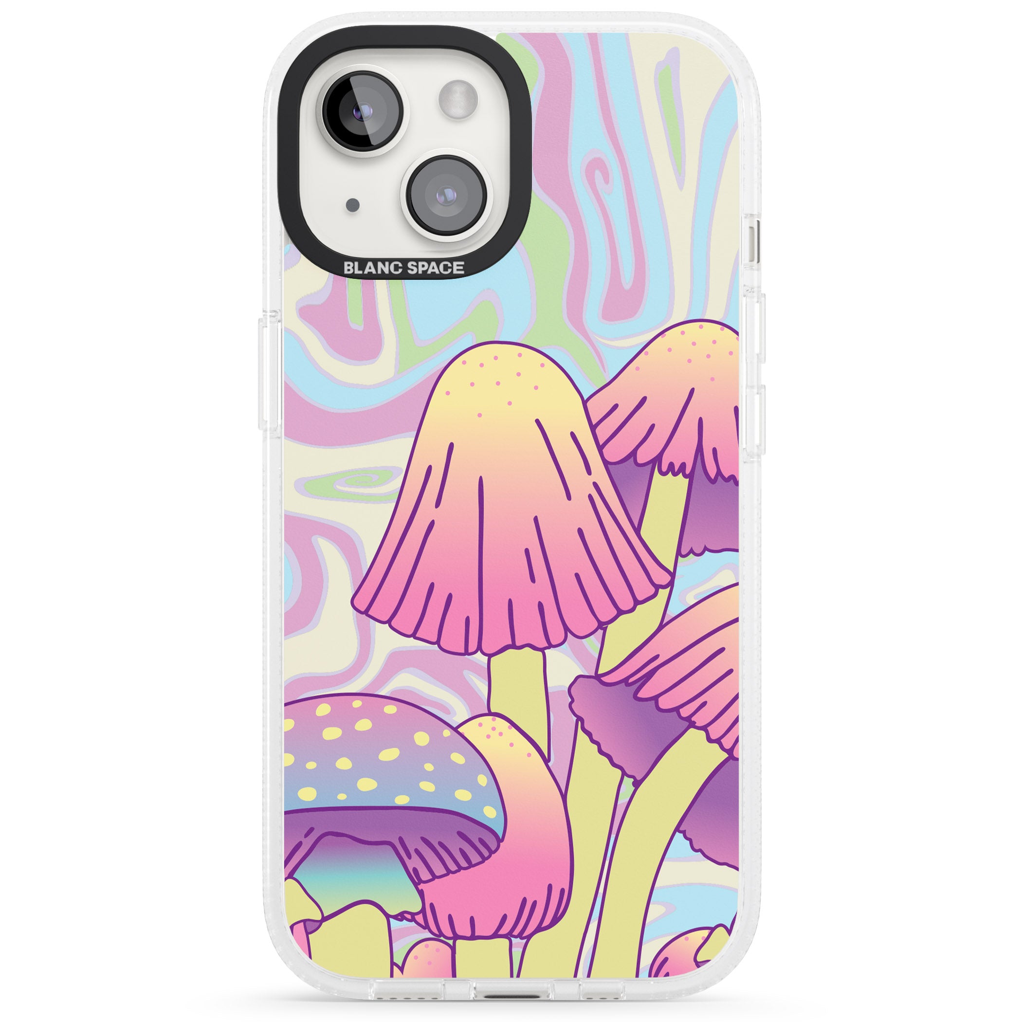 Shroomin' iPhone 15 / 14 / 13 Clear Case Impact Air - Blanc Space