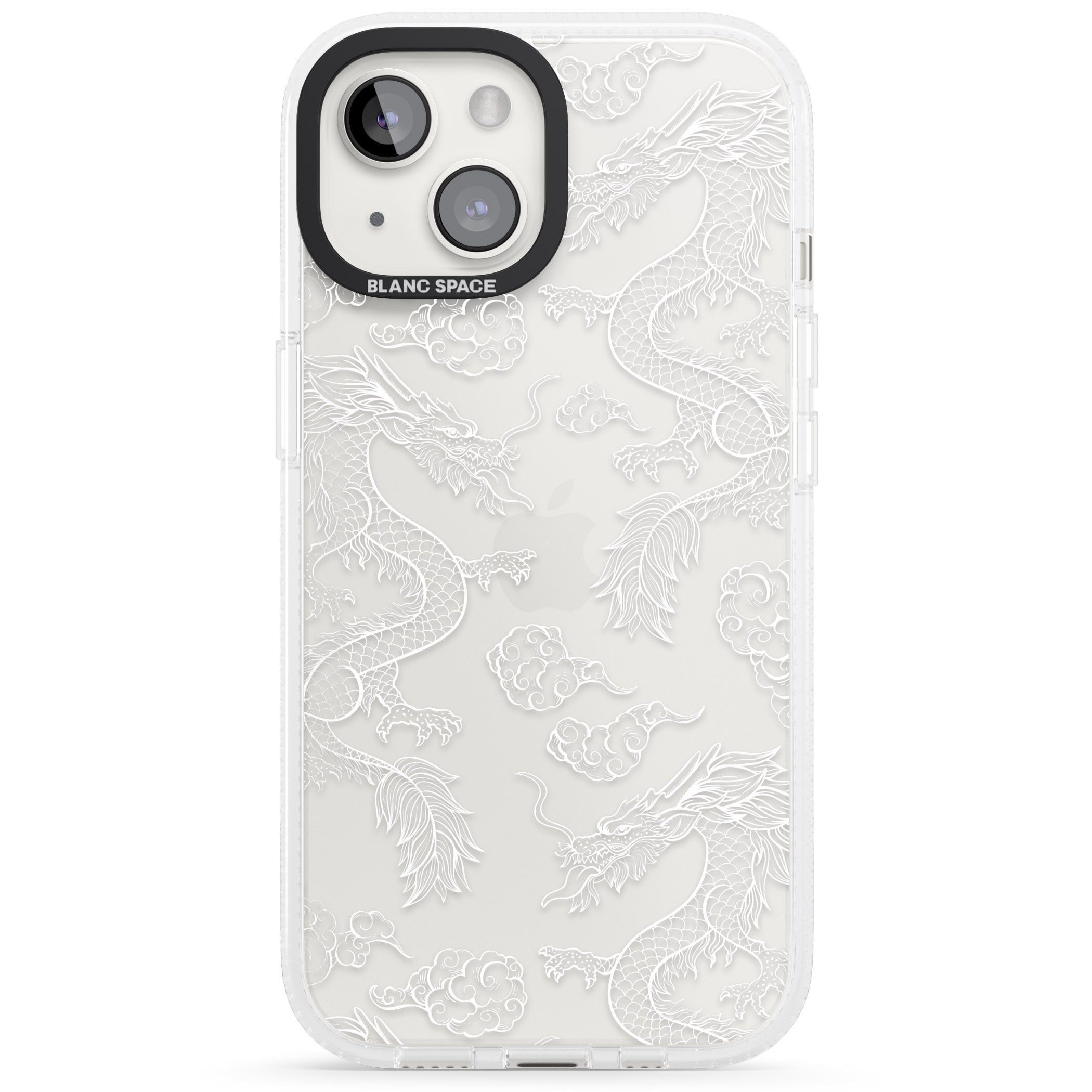 Personalised Name iPhone 15 / 14 / 13 Clear Case Impact Air - Blanc Space