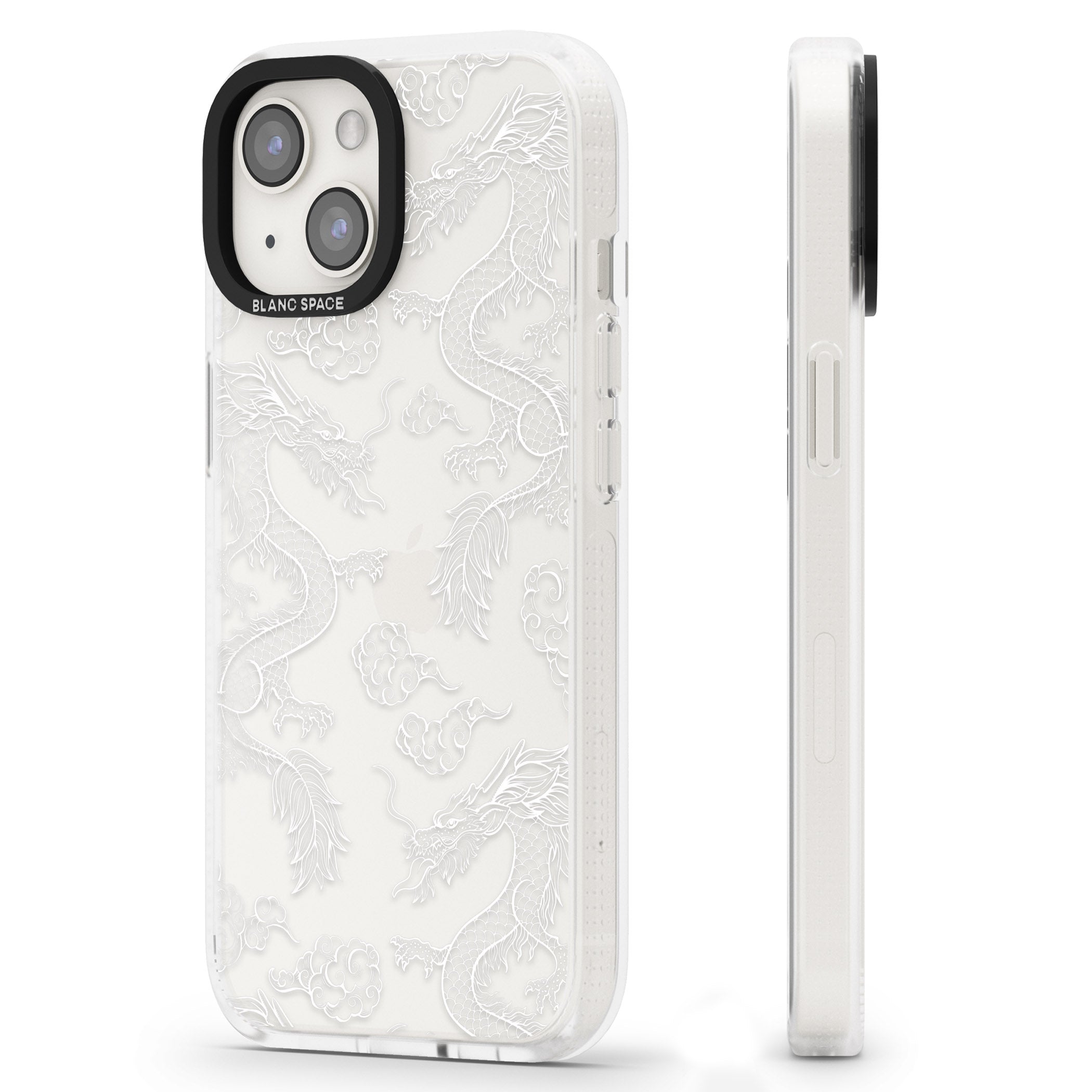 Personalised Name iPhone 15 / 14 / 13 Clear Case Impact Air - Blanc Space