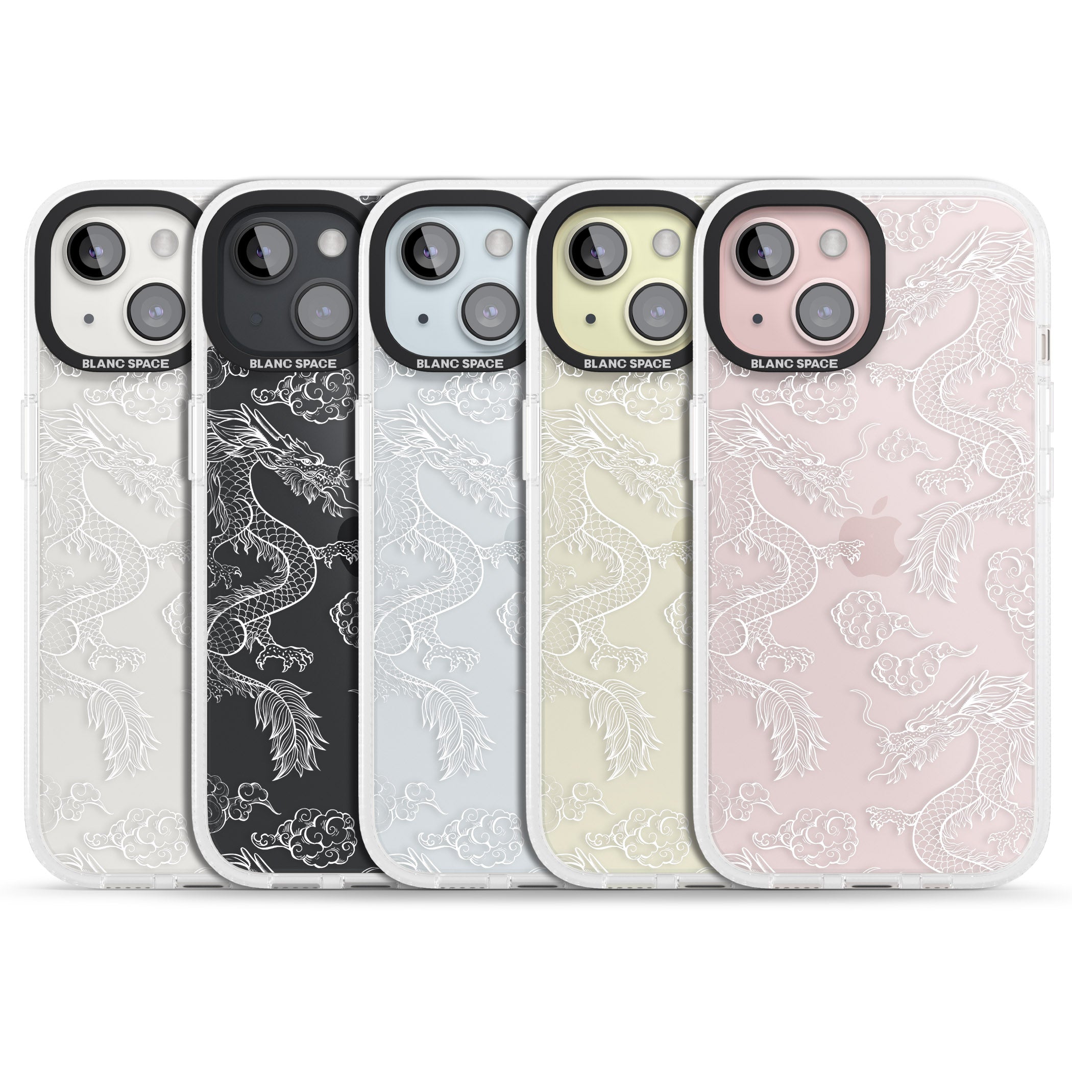 Personalised Name iPhone 15 / 14 / 13 Clear Case Impact Air - Blanc Space