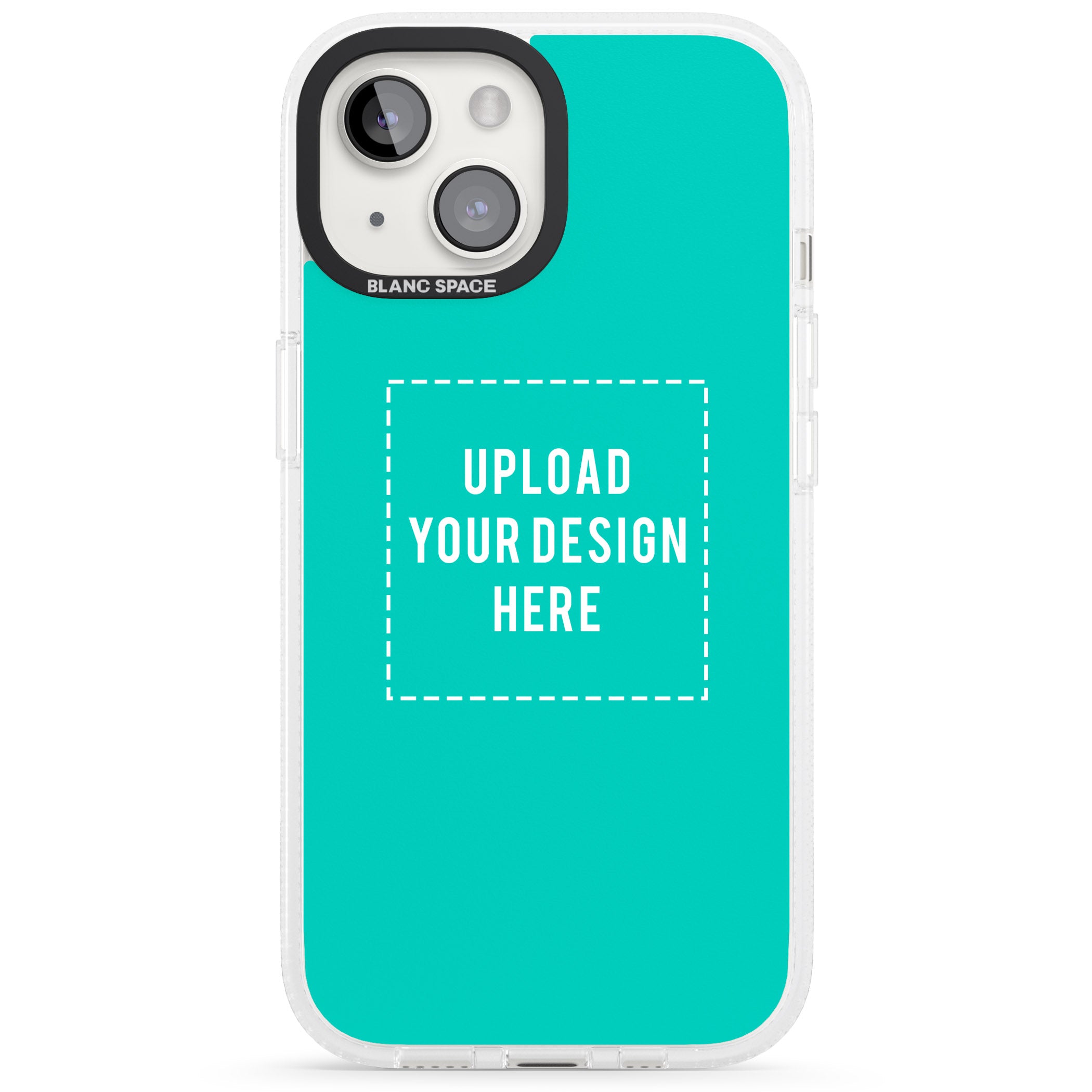 Personalise Your Own Design iPhone 15 / 14 / 13 Clear Case Impact Air - Blanc Space