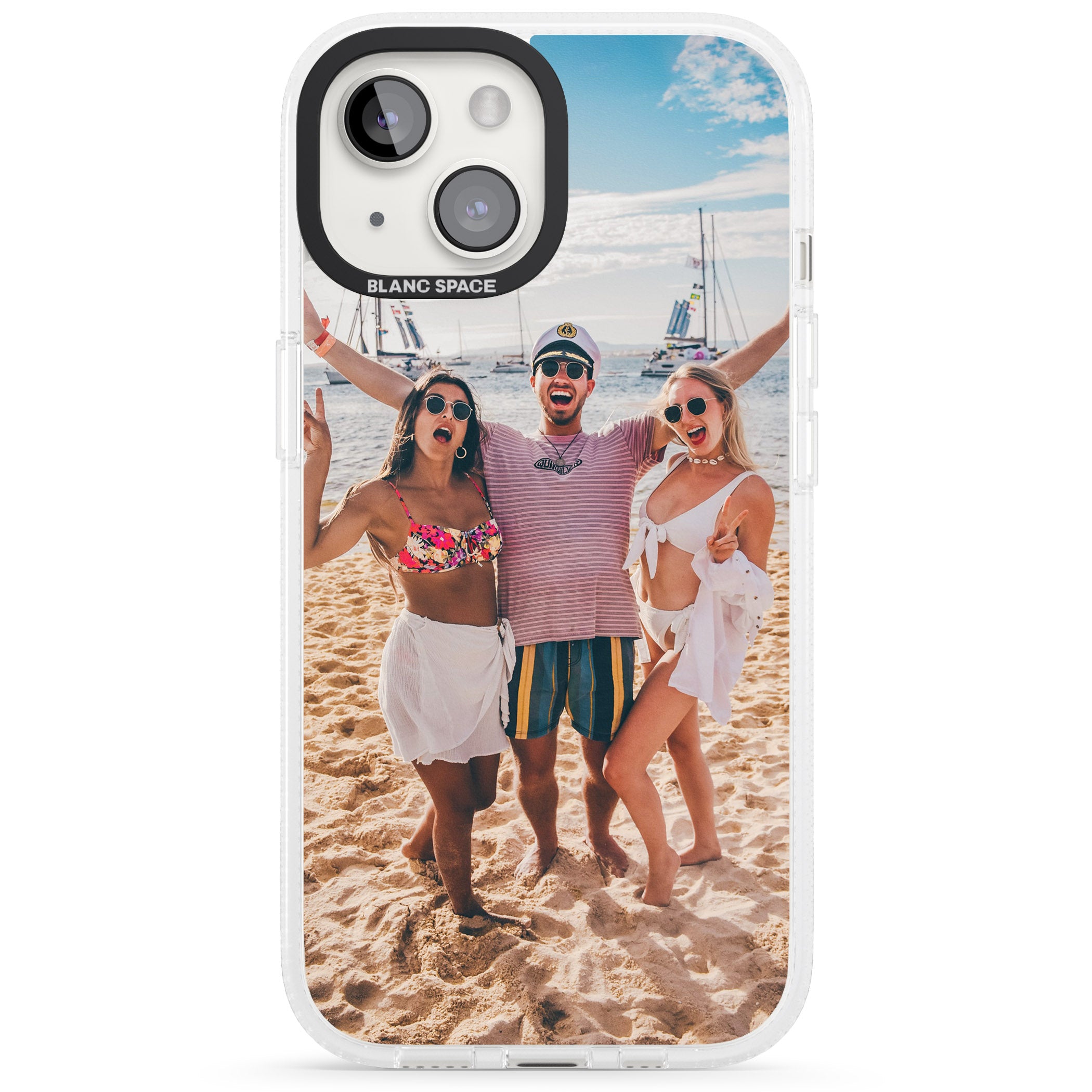 Personalised Photo iPhone 15 / 14 / 13 Clear Case Impact Air - Blanc Space