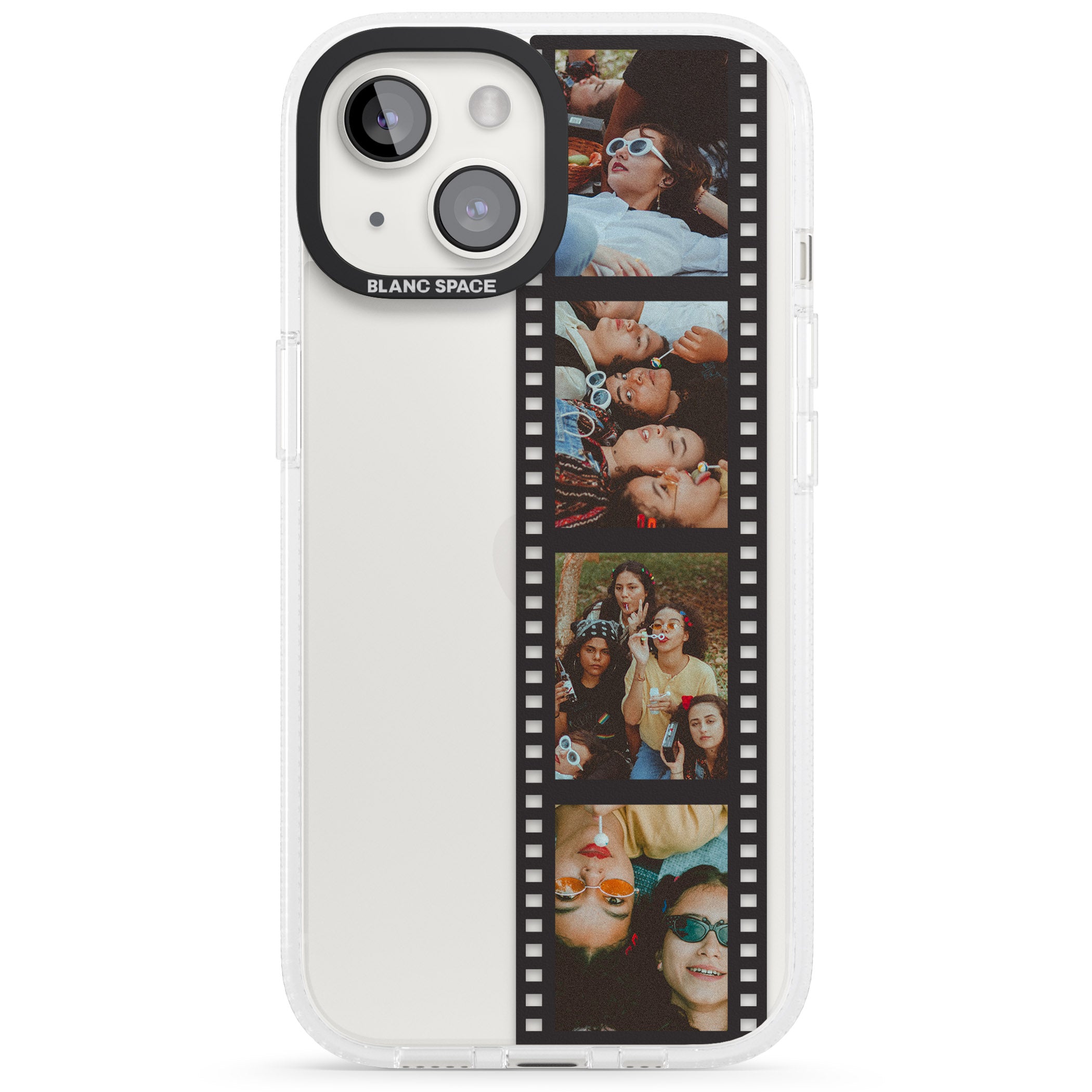 Personalised Instant Camera Photo Phone Case iPhone 15 / 14 / 13 Clear Case Impact Air - Blanc Space