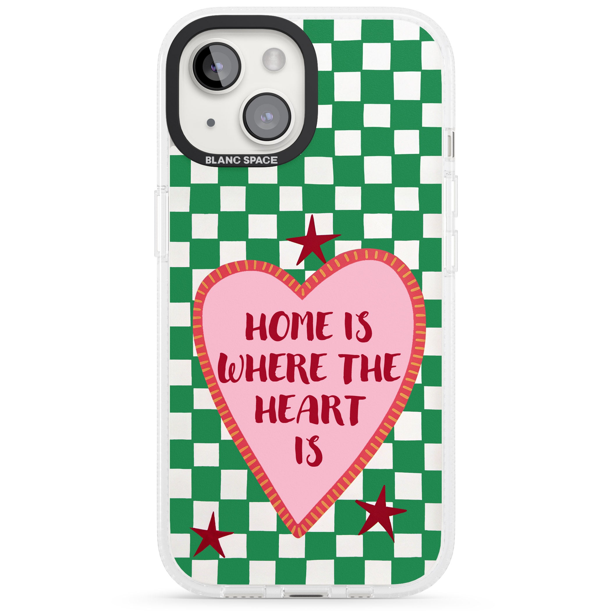 Home Is Where The Heart Is iPhone 15 / 14 / 13 Clear Case Impact Air - Blanc Space