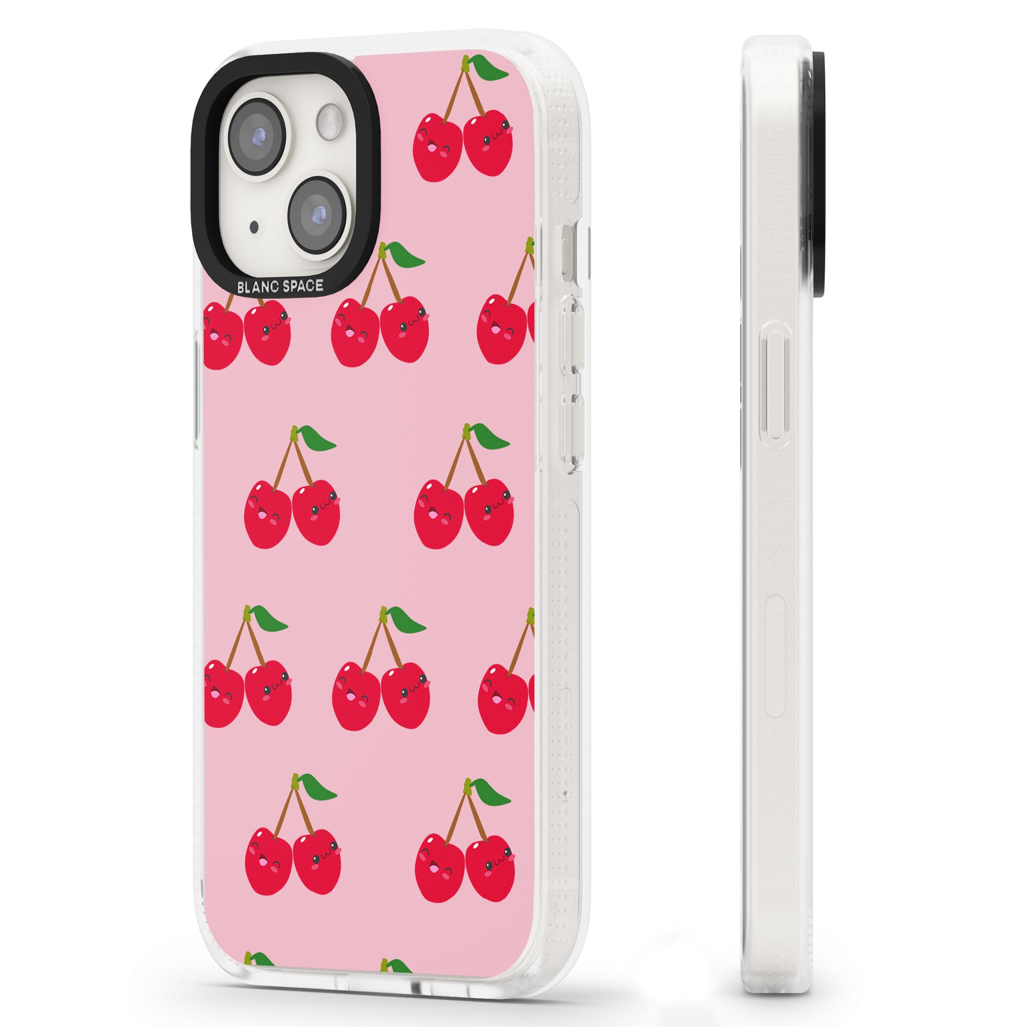 Cheeky Cherry iPhone 15 / 14 / 13 Clear Case Impact Air - Blanc Space