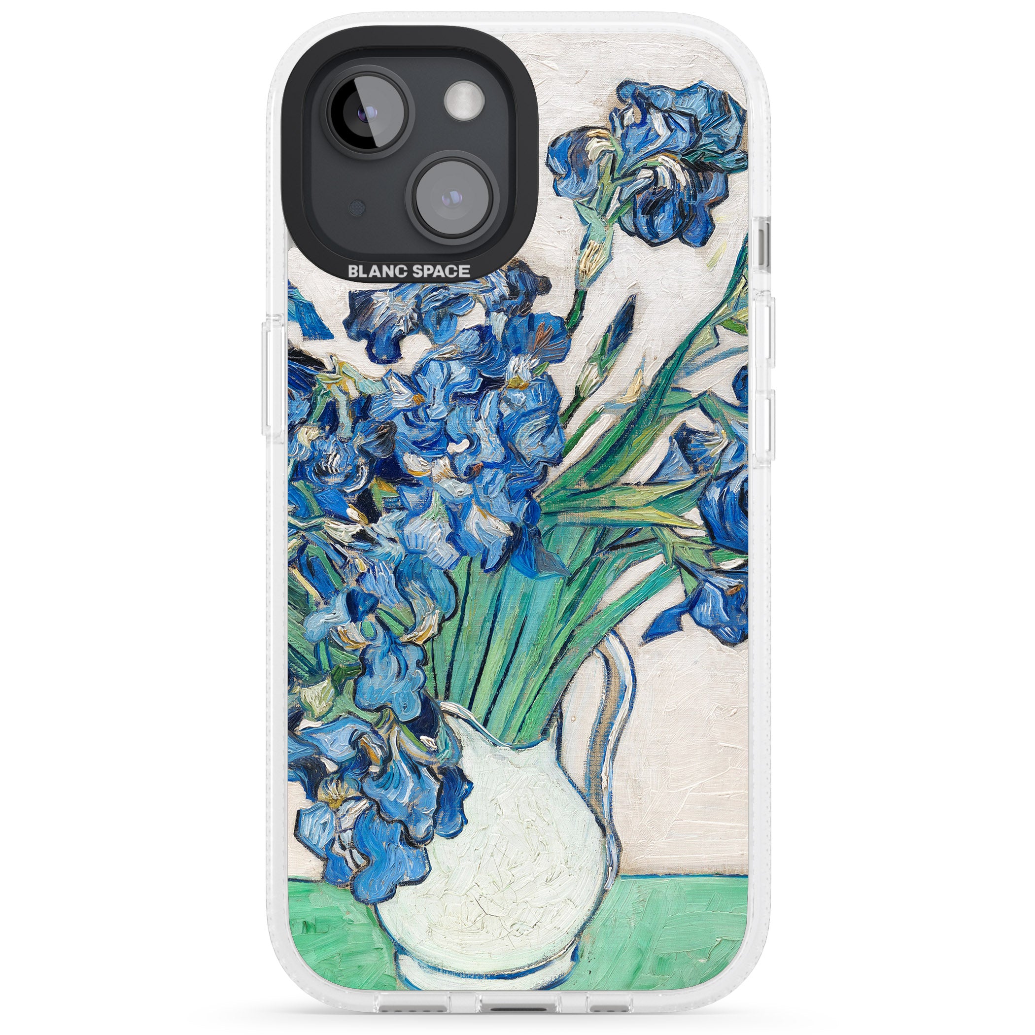 Irises by Vincent Van Gogh iPhone 15 / 14 / 13 Clear Case Impact Air - Blanc Space