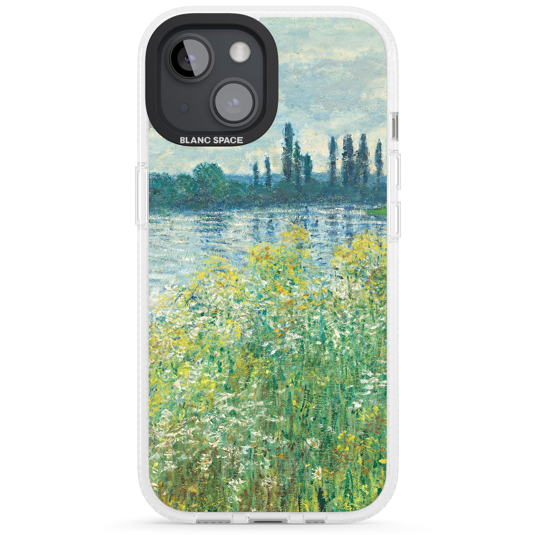 Banks of the Seine by Claude Monet iPhone 15 / 14 / 13 Clear Case Impact Air - Blanc Space